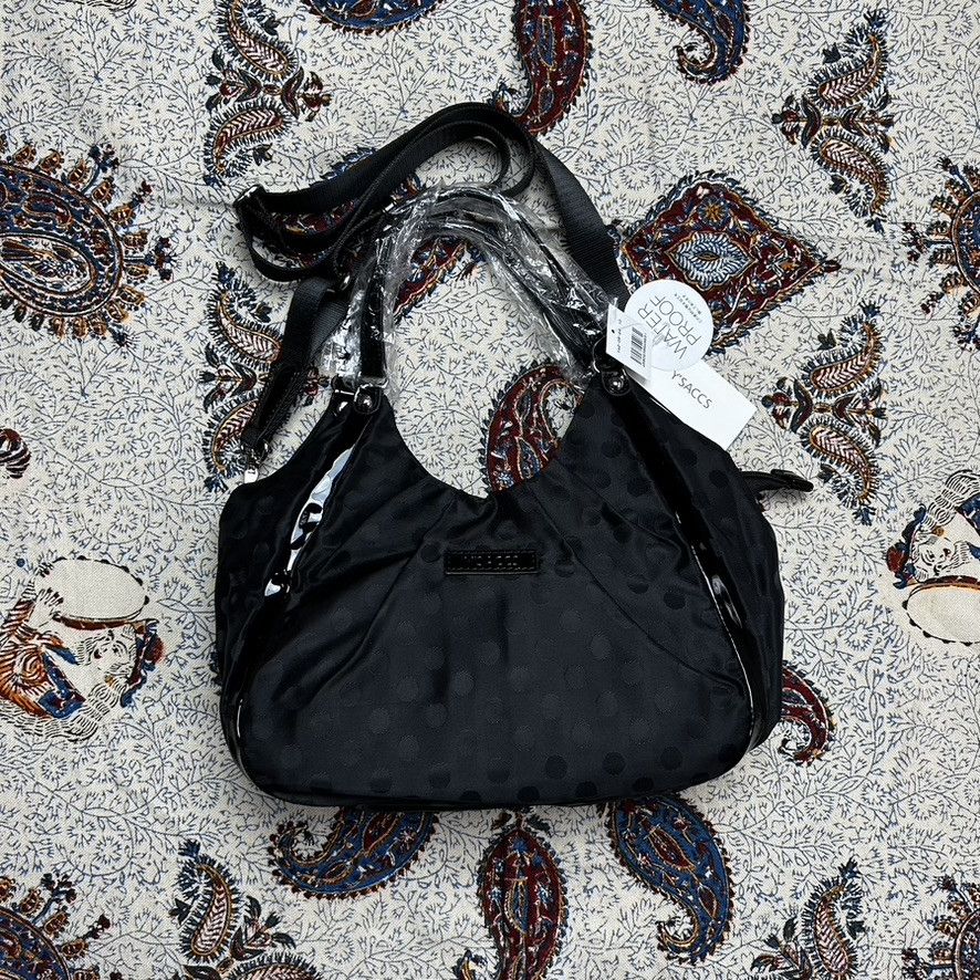 image of Yohji Yamamoto Ysaccs Dot Pattern 2 Way Bag in Black, Women's
