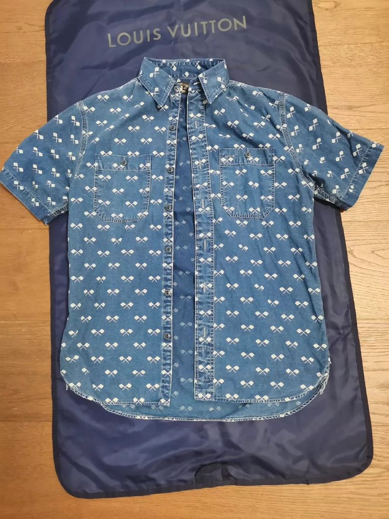 RRL Ralph Lauren RRL Ralph Lauren Blue dyed old shirt Size US S / EU 44-46 / 1 - 1 Thumbnail