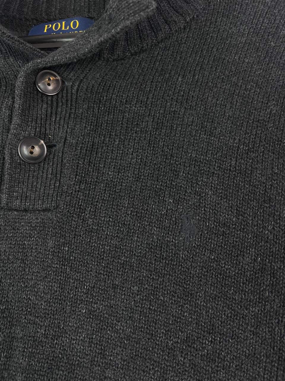 Polo Ralph Lauren Polo Ralph Lauren Knit Henley Sweater Dark Grey Mens Size S Size US S / EU 44-46 / 1 - 3 Thumbnail