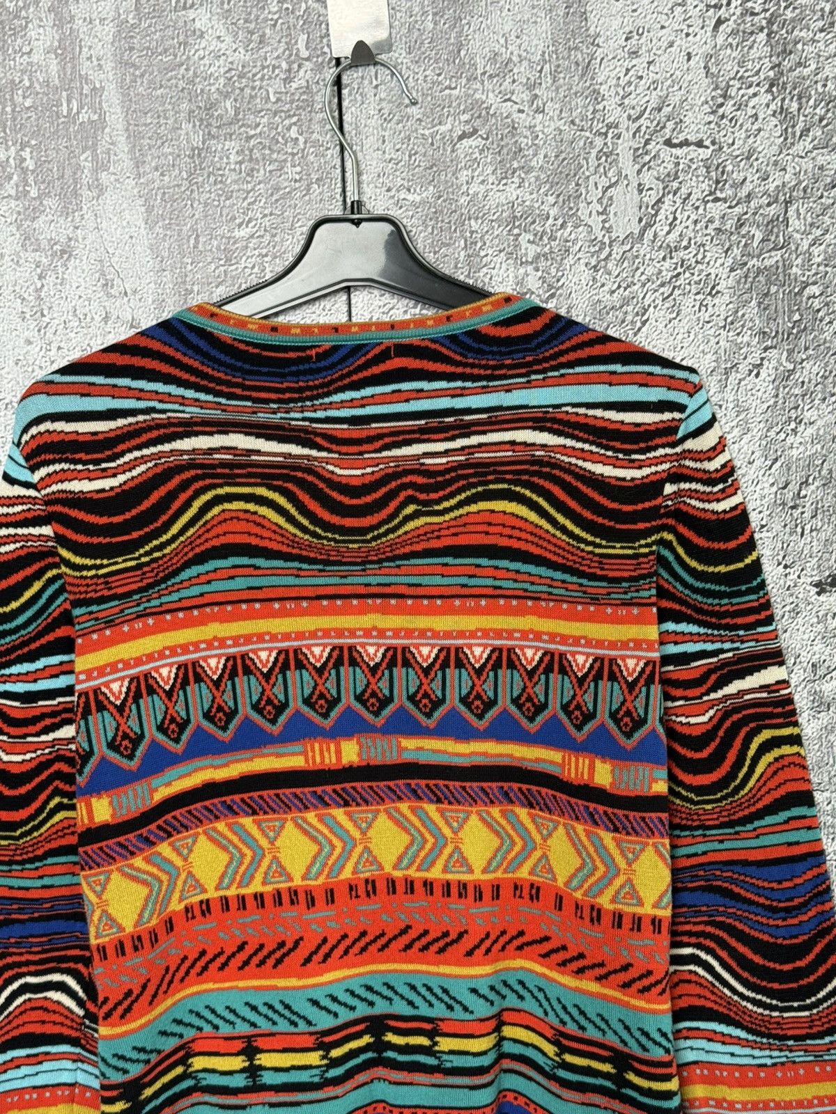 Coogi IVKO Button Cardigan Colorful Knit Ethnic Pattern Sweater Size S / US 4 / IT 40 - 10 Thumbnail