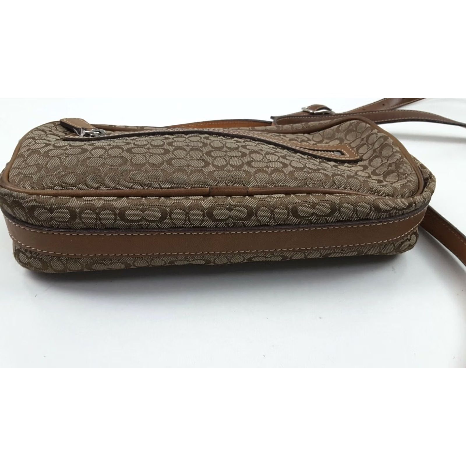 Coach Coach Signature 6341 Pouch Shoulder Handbag Purse Brown Women Bag Size ONE SIZE - 4 Thumbnail