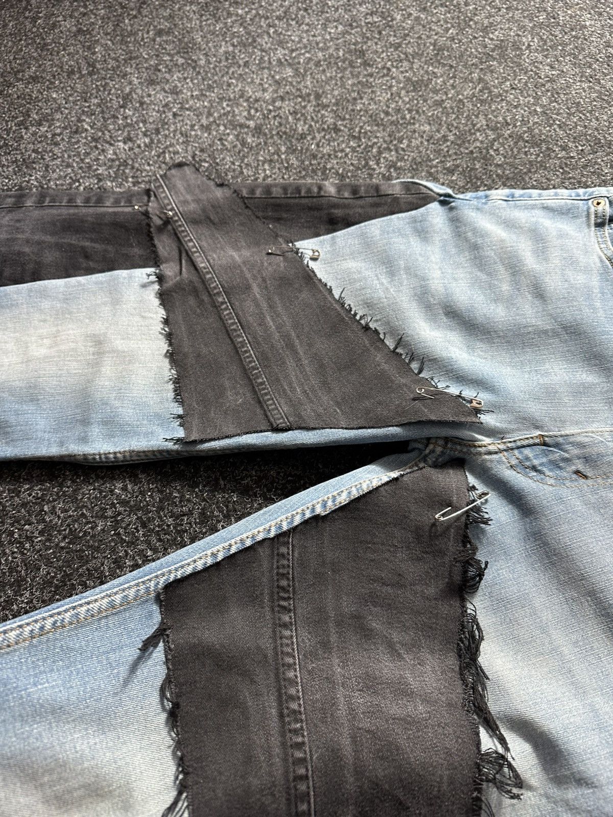 If Six Was Nine × Levi's 🚨GRAIL CUSTOM DENIM JEANS 2in1 ULTRA BAGGY Y2K JAPANESE STYL Size US 33 - 9 Thumbnail