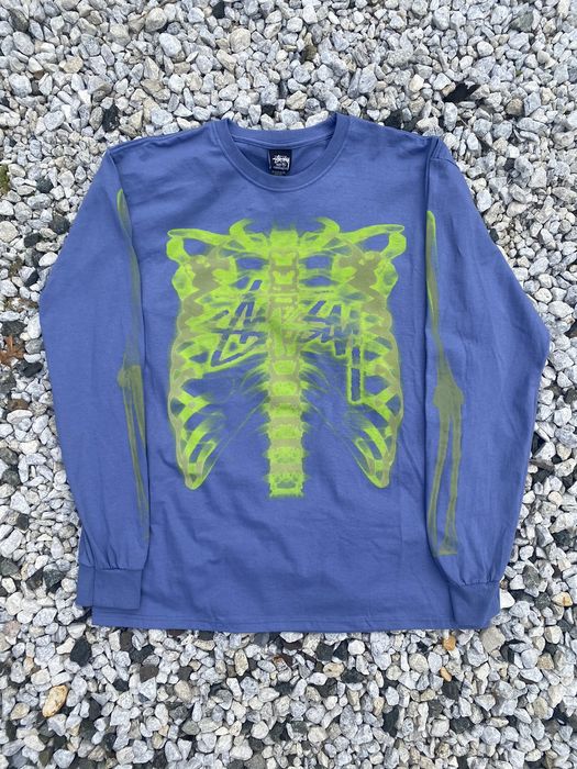 Stussy Stussy Rib Cage 3M Reflective L/S Tee Storm XL | Grailed