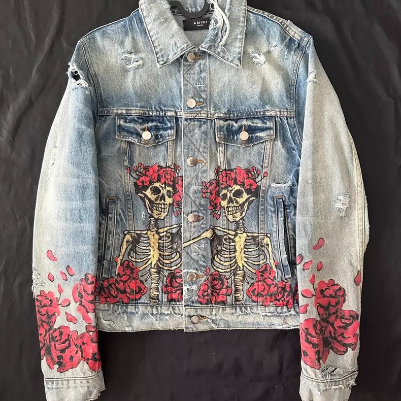Amiri Amiri 20SS Blue long Distressed Printed graffiti Jeans Size US M / EU 48-50 / 2 - 1 Thumbnail
