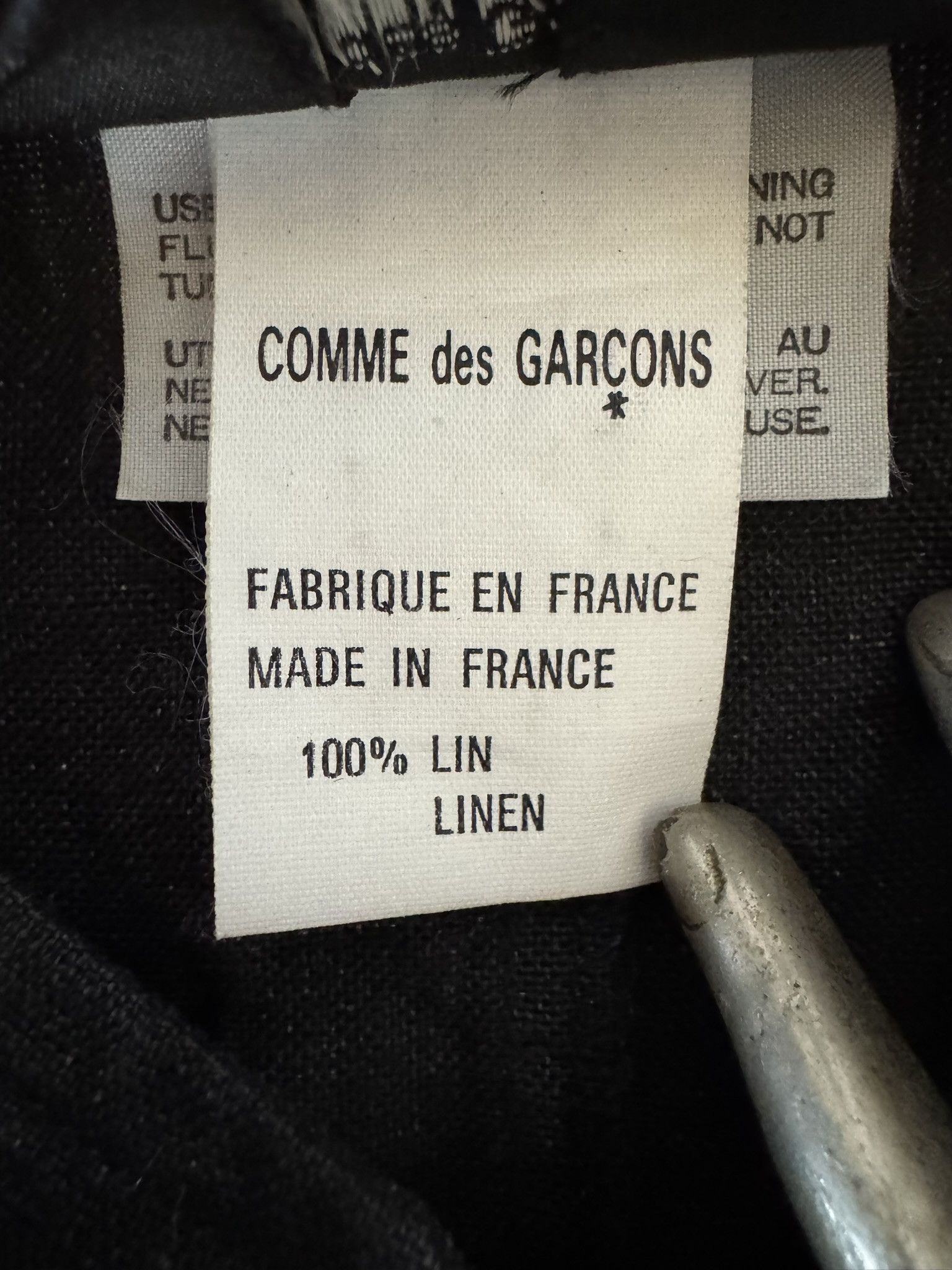 Comme des Garcons Vintage Comme des Garçons Black Linen Asymmetric Jacket Size S / US 4 / IT 40 - 4 Thumbnail