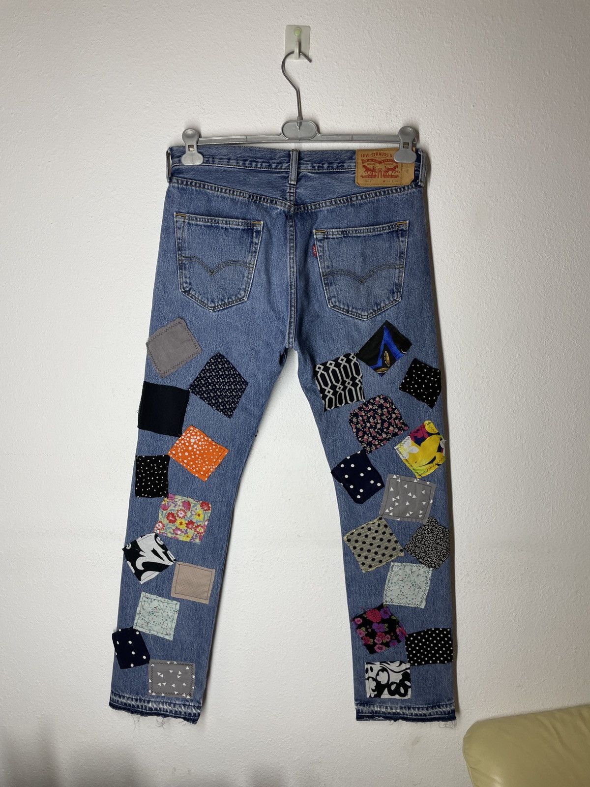 Levi's Levi's 501 custom patchwork denim jeans Size US 32 / EU 48 - 2 Thumbnail