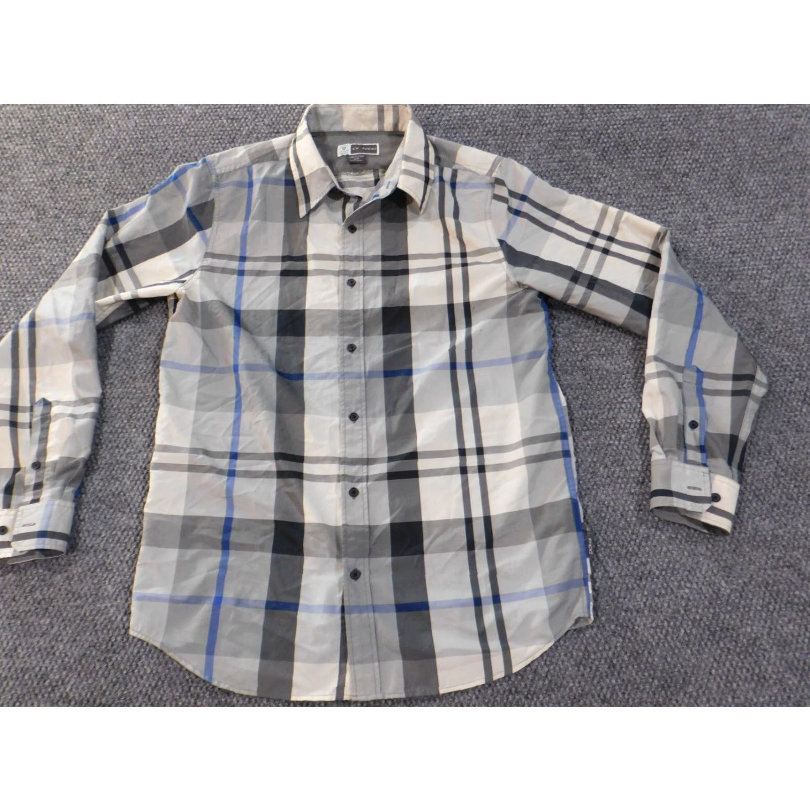 ExOfficio ExOfficio Shirt Men Medium Gray Insect Shield Plaid Outdoors Button Up Long Sleeve Size US M / EU 48-50 / 2 - 3 Thumbnail