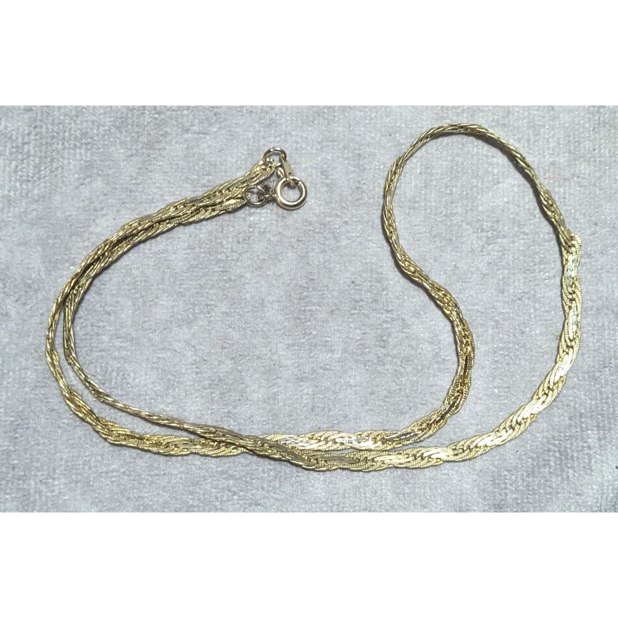 Other Gold Flattened Twisted Rope Chain Necklace Size ONE SIZE - 9 Thumbnail