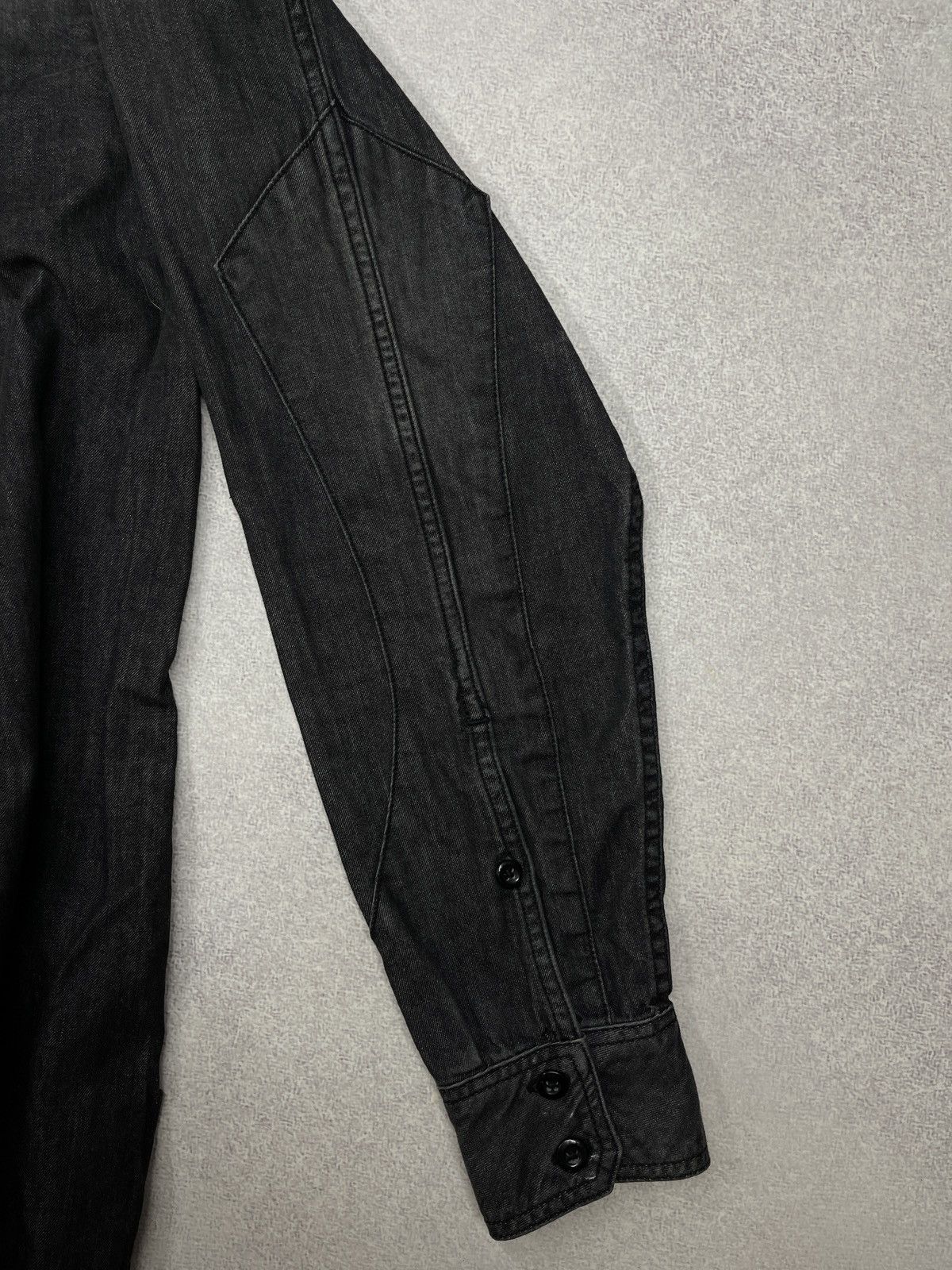 G-Star Mens G Star Raw 5620 Clean Print Shirt Denim Grey Size L Size US L / EU 52-54 / 3 - 5 Thumbnail