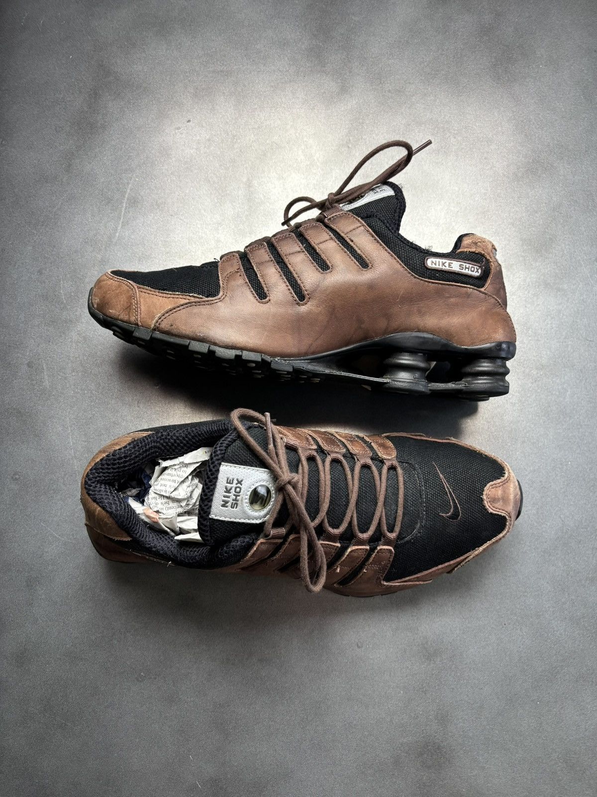 Nike × Vintage 2006 Nike Shox NZ Leather 309433-201 2000s Vintage EU Mens Size US 11 / EU 44 - 17 Thumbnail