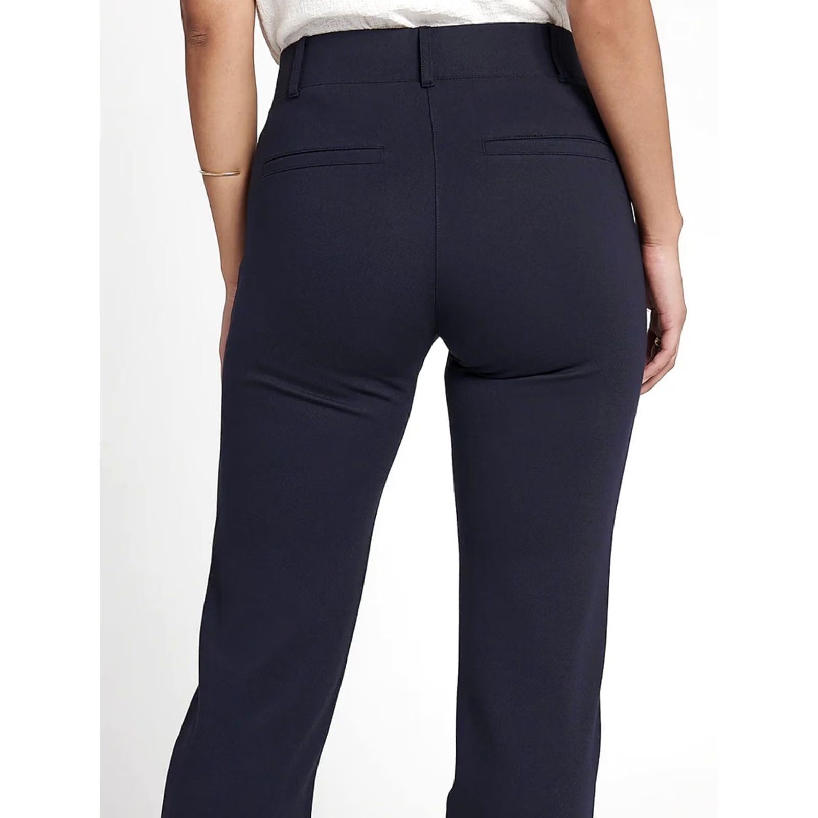 Vintage VINTAGE Betabrand Classic Dress Pant Yoga Pants Straight Blue Size Med Stretch Knit Size 32" / US 10 / IT 46 - 3 Thumbnail