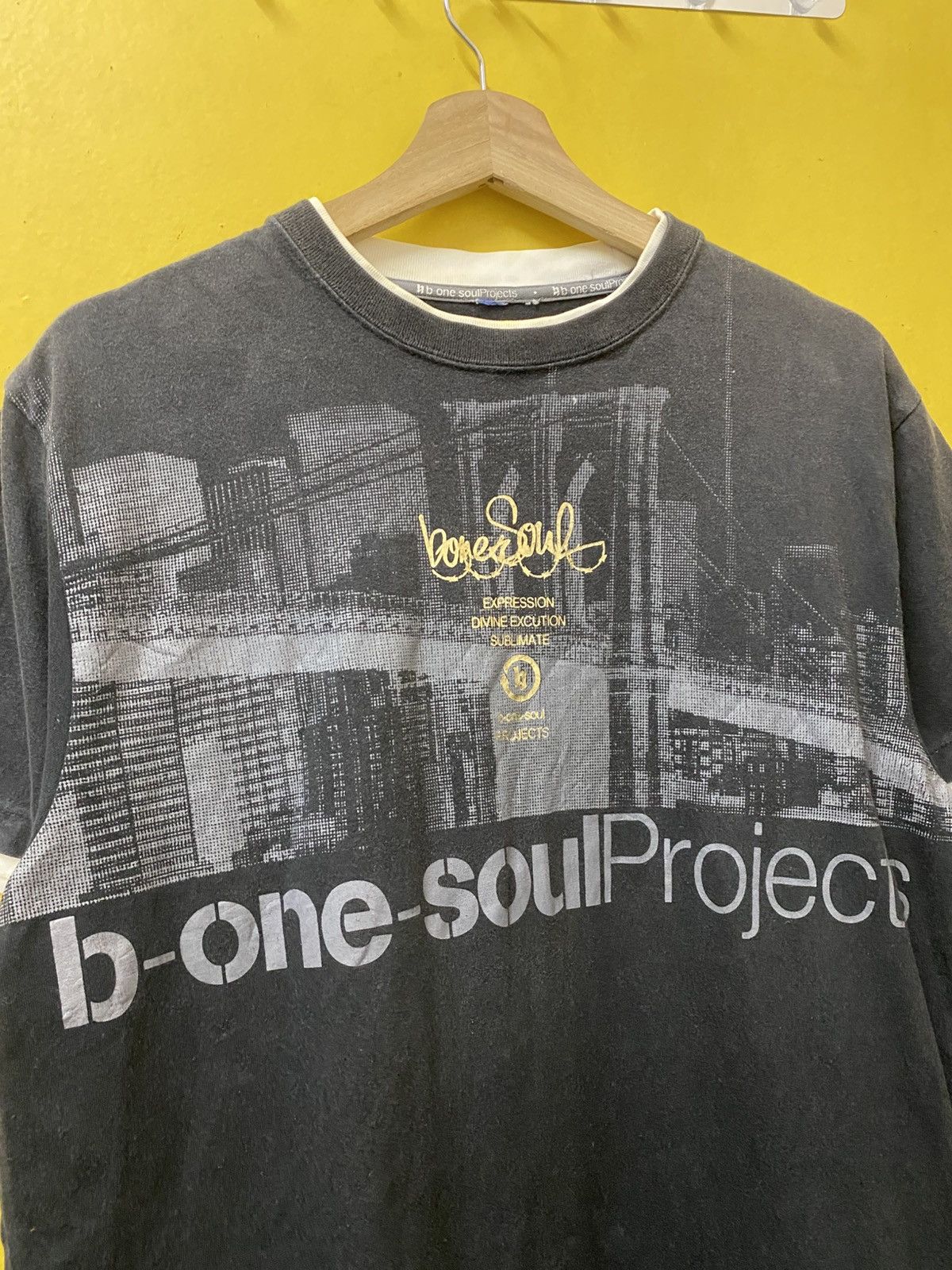 The Unbranded Brand B One Soul Projects Crewneck Tee Size US L / EU 52-54 / 3 - 3 Thumbnail