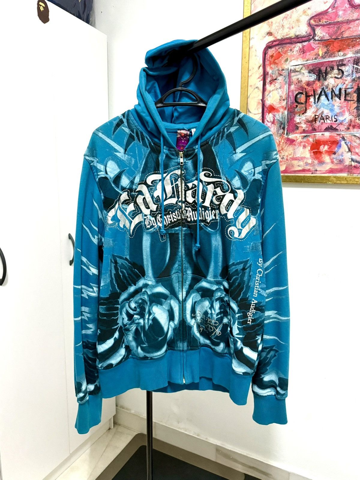 Ed Hardy 🔥SALE🔥2000s Vintage ed Hardy zipper hoodie Fullprint Size US M / EU 48-50 / 2 - 1 Thumbnail