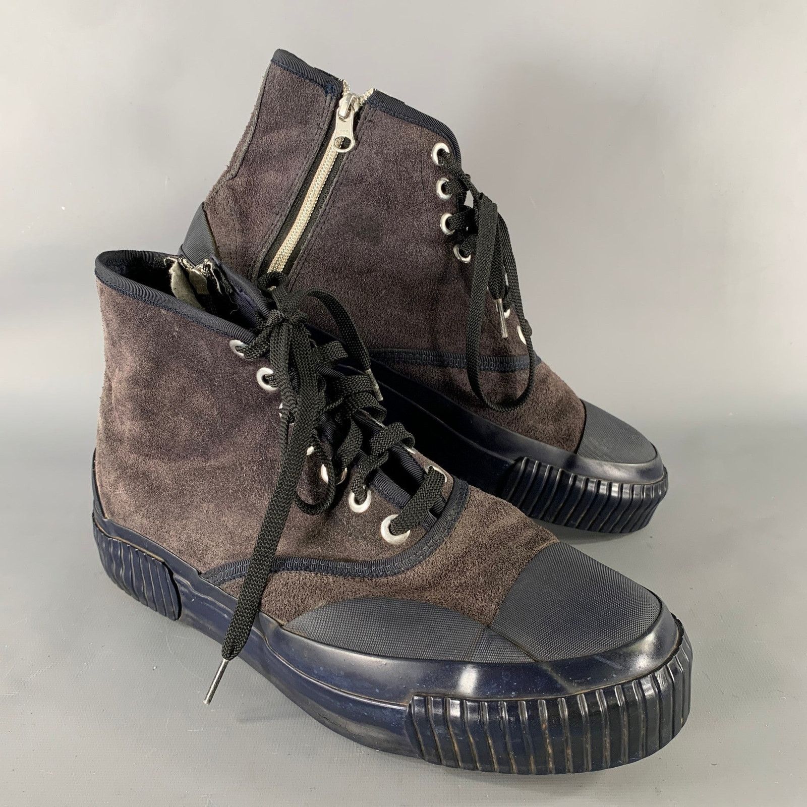 JULIEN DAVID JULIEN DAVID Size 11 Black Suede High Top Sneakers Size US 11 / EU 44 - 1 Thumbnail