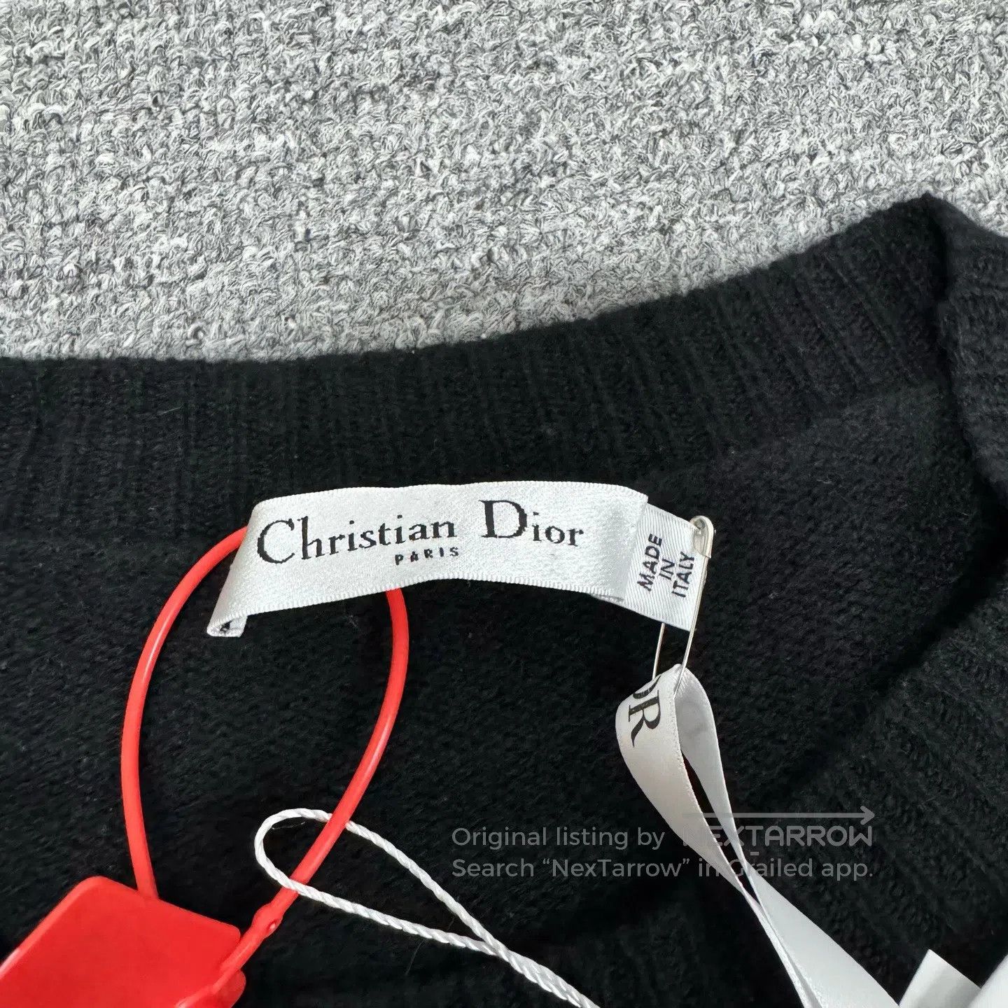 Dior Dior Black and pink embroidered dove motifs; cashmere swea Size US L / EU 52-54 / 3 - 6 Thumbnail