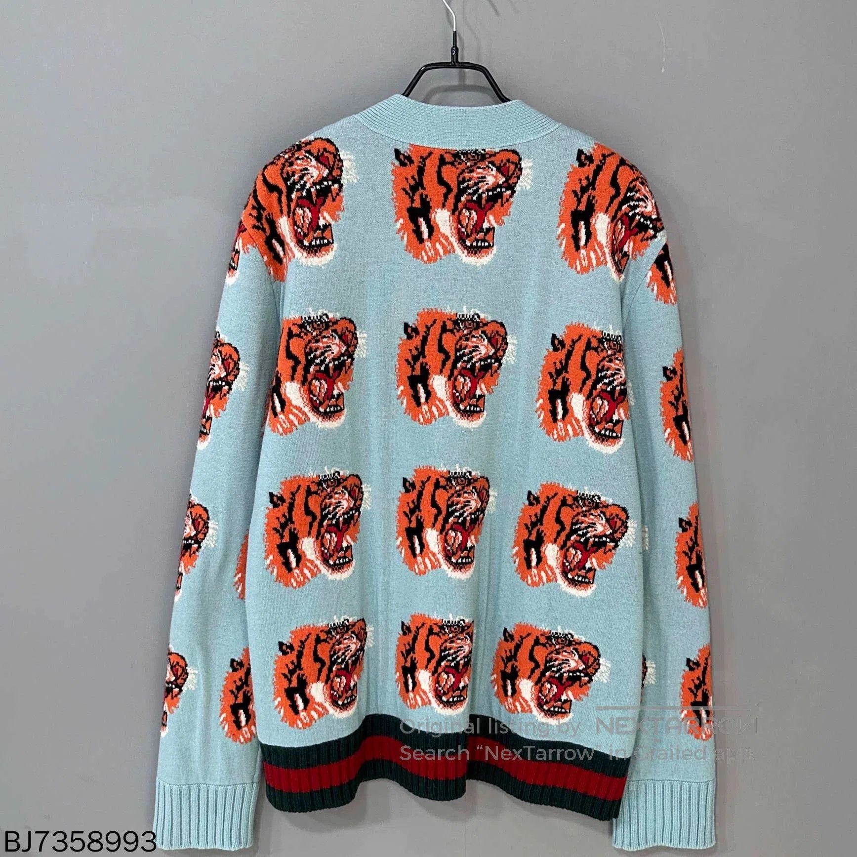 Gucci Gucci Blue Tiger Logo Cardigan. Size US XXL / EU 58 / 5 - 3 Thumbnail