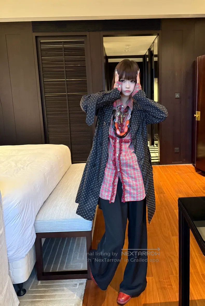 Comme des Garcons Comme Des Garcons Polka Dot Belted Trench Coat