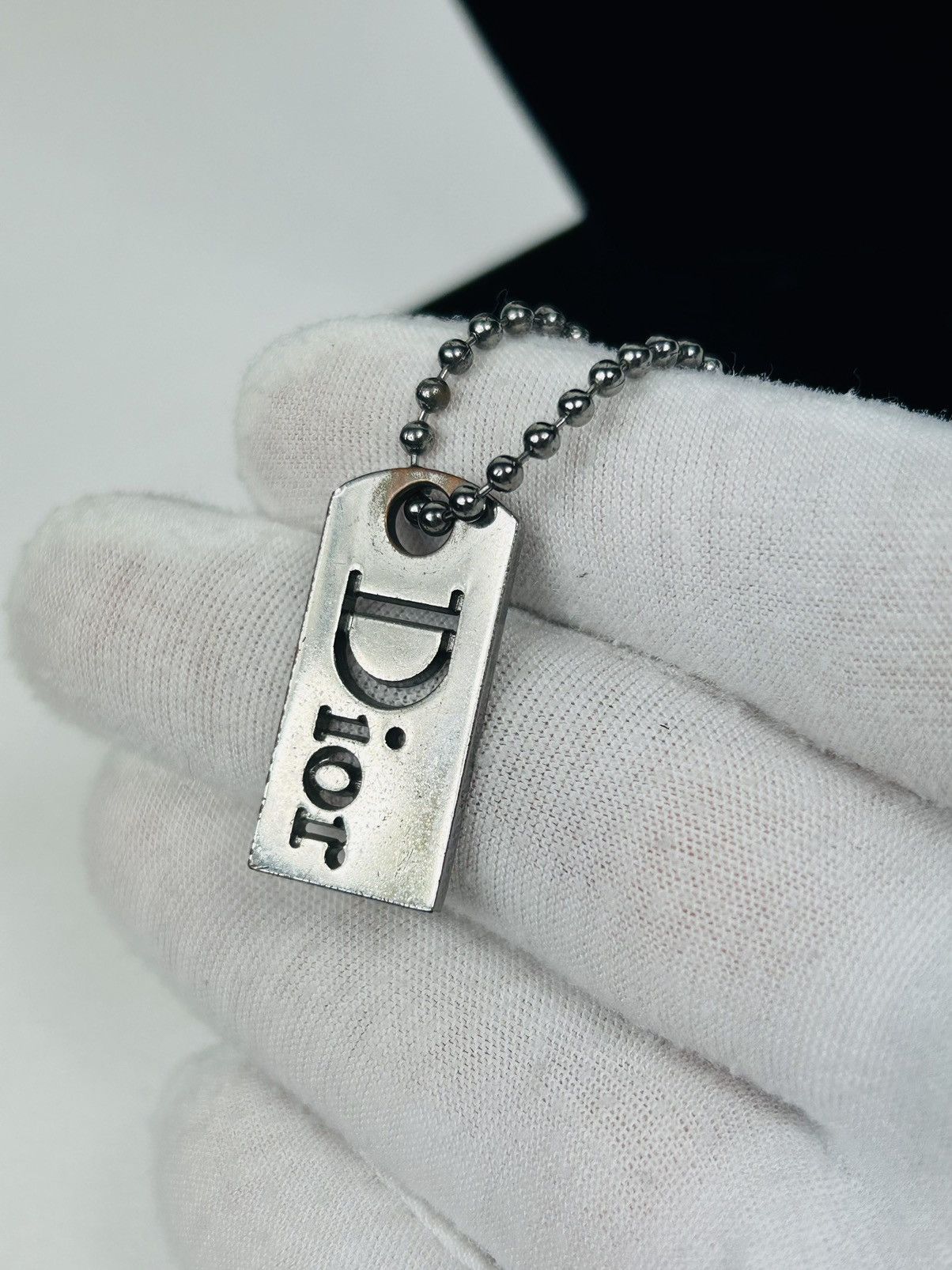 Dior Dior Dog Tag Necklace Size ONE SIZE - 2 Thumbnail