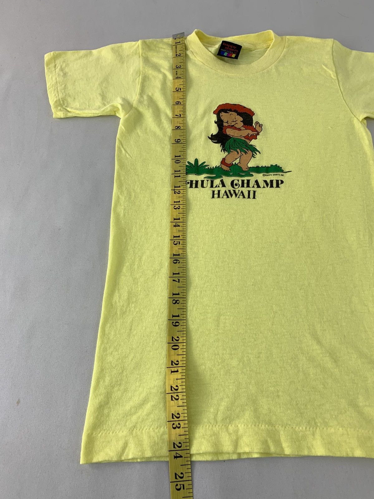 Vintage 90s Happy Shirt Hula Champ Hawaii Sourvenir Printed Tee Size US XS / EU 42 / 0 - 9 Thumbnail