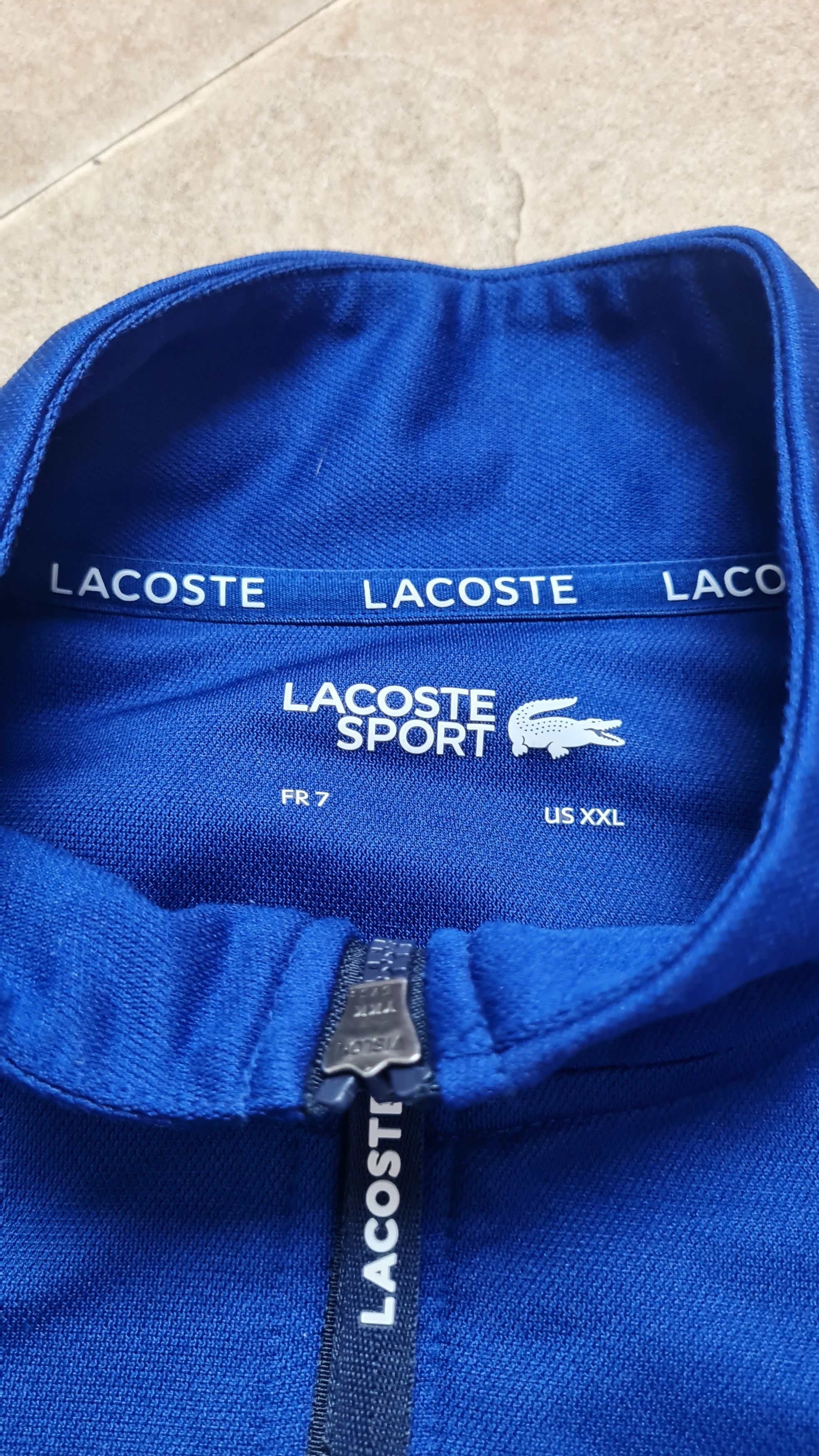 Lacoste Vintage sweatshirt LACOSTE Mens Track Jacket Blue Size US XXL / EU 58 / 5 - 11 Thumbnail