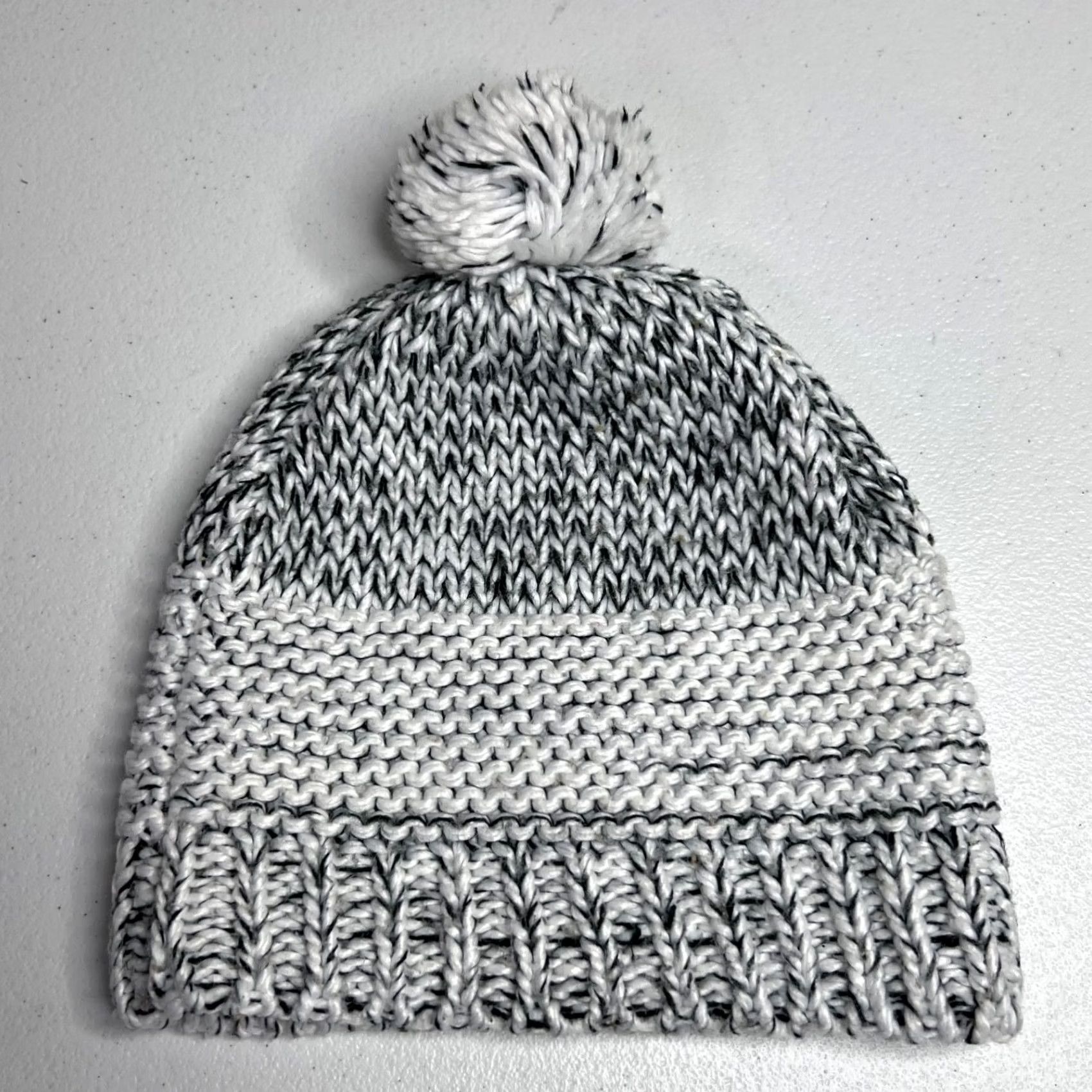 Vintage Columbia Beanie Pom Knit Hat Womens One Size White Black Lined Size ONE SIZE - 5 Thumbnail
