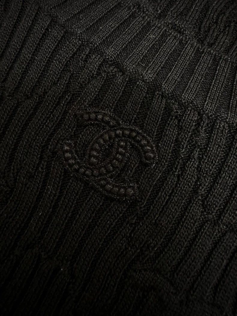 Chanel Chanel Black diamond check full double C knitted logo shor Size S / US 4 / IT 40 - 5 Thumbnail