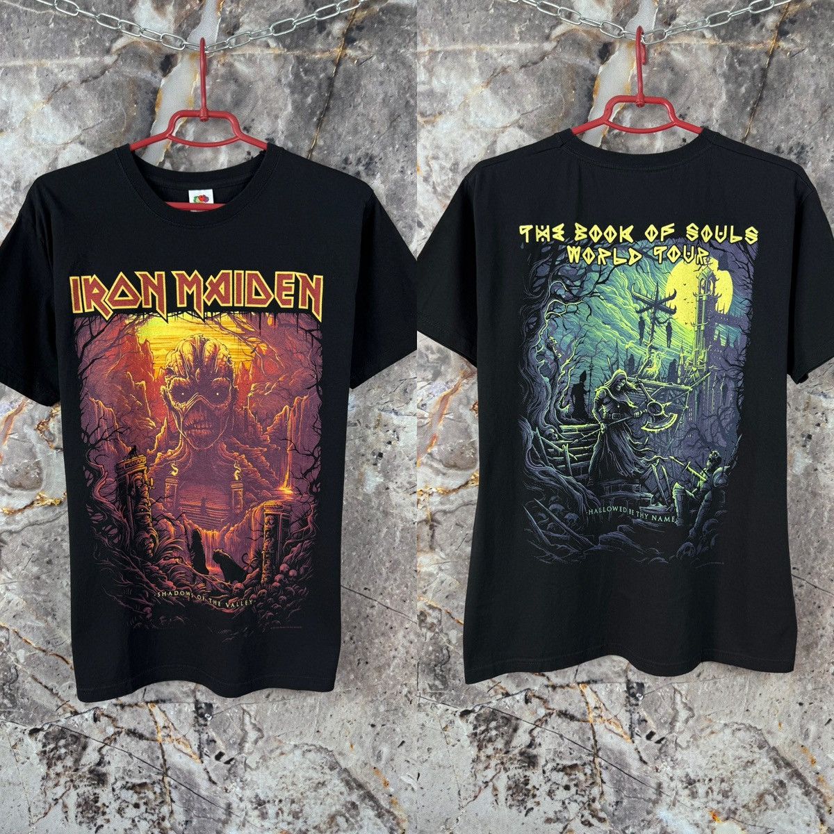 Iron Maiden Men’s Iron Maiden World Tour 2017 T-Shirt Size Medium Size US M / EU 48-50 / 2 - 1 Thumbnail