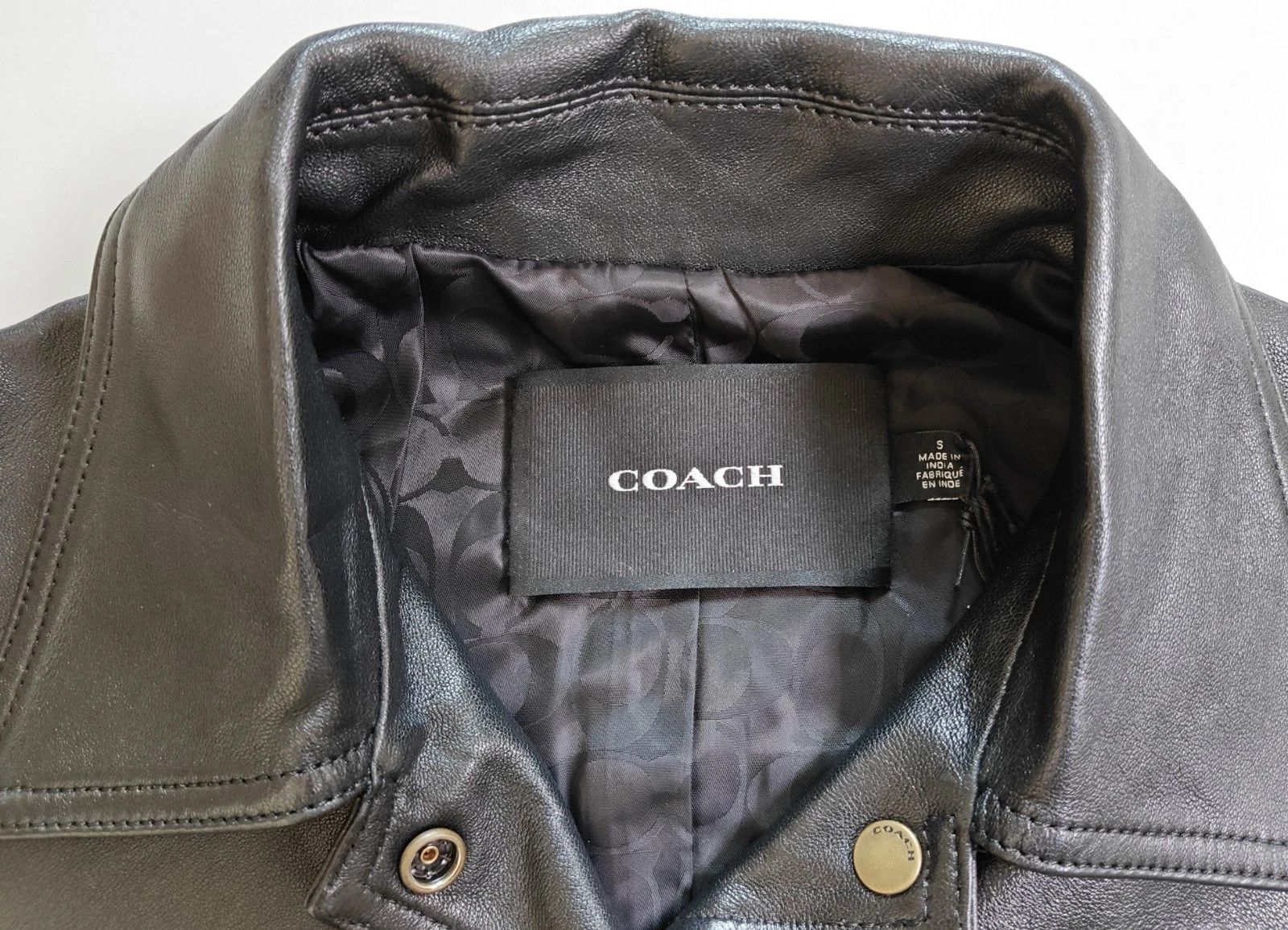 Coach Coach Women's Heritage C Snap Front Shrunken Jacket FTP 1017 Size S / US 4 / IT 40 - 5 Thumbnail