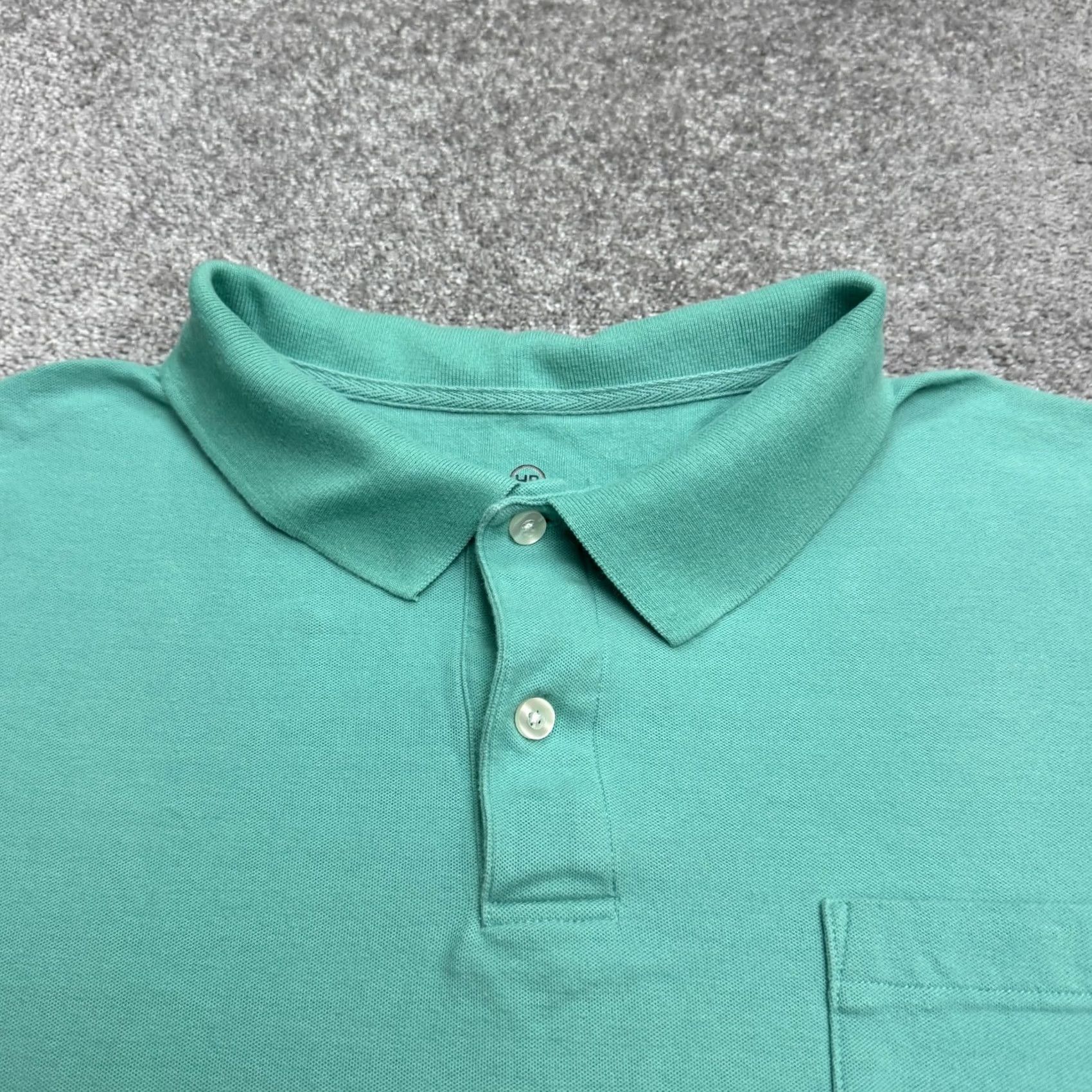 Vintage Harbor Bay Polo Shirt Mens 3XL Green Cotton Short Sleeve Pocket Top Size US XXL / EU 58 / 5 - 3 Thumbnail