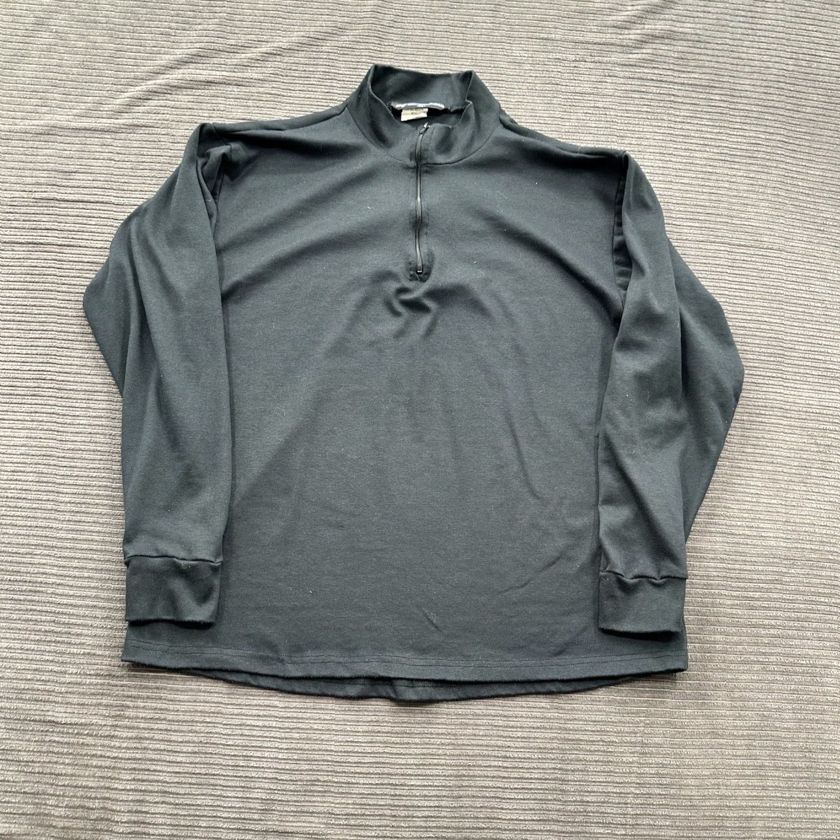 Vintage Performance 1/4 Zip Pullover Men XL Black Polyester Cycling Outdoors Athletic Shirt Size US XL / EU 56 / 4 - 2 Thumbnail