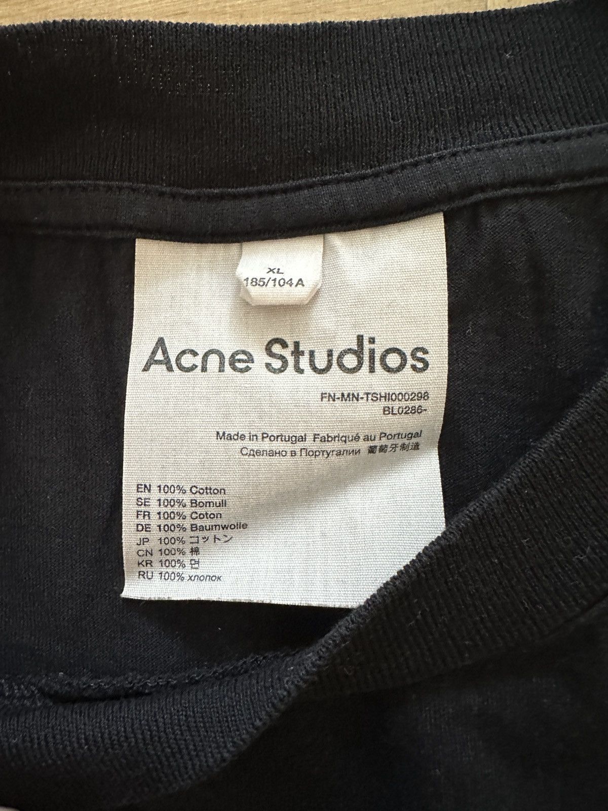 Acne Studios Acne studios black long sleeve T-shirt Size US XL / EU 56 / 4 - 4 Thumbnail