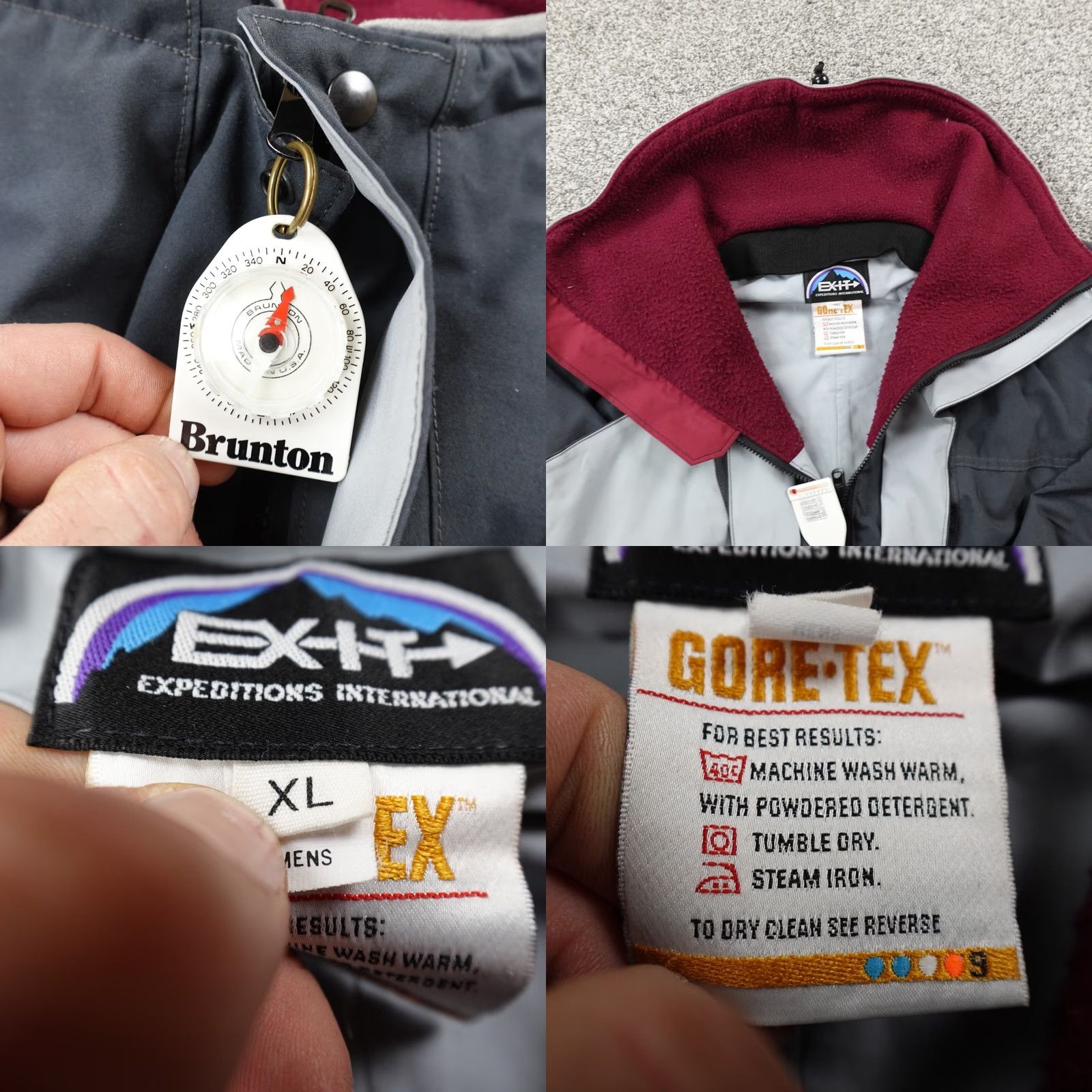 Vintage VTG Goretex Jacket Mens XL Gray Waterproof Zip Windbreaker Outdoor Hiking Coat Size US XL / EU 56 / 4 - 8 Thumbnail