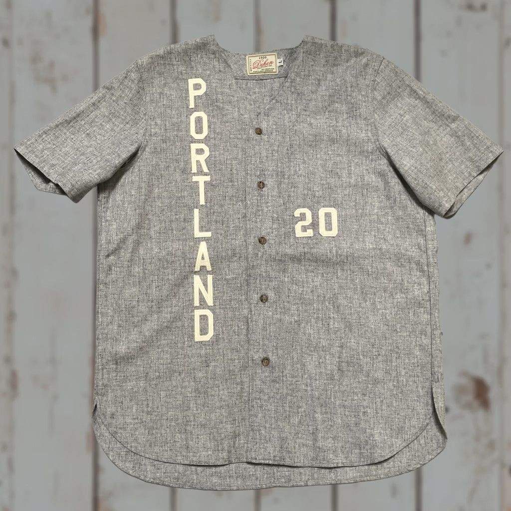 Dehen 1920 VINTAGE Dehen 1920 Baseball Jersey USA L Gray Wool Style Spell Out Size US L / EU 52-54 / 3 - 1 Thumbnail