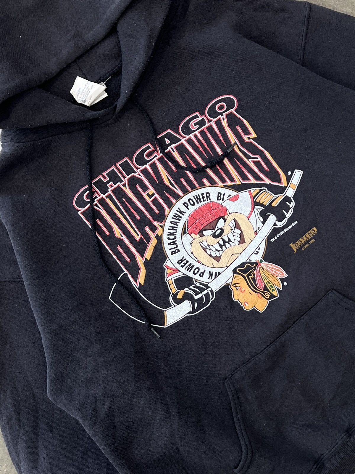 NHL Vintage 1992 Taz NHL Chicago Blackhawks Looney Hoodie Large Size US L / EU 52-54 / 3 - 1 Thumbnail