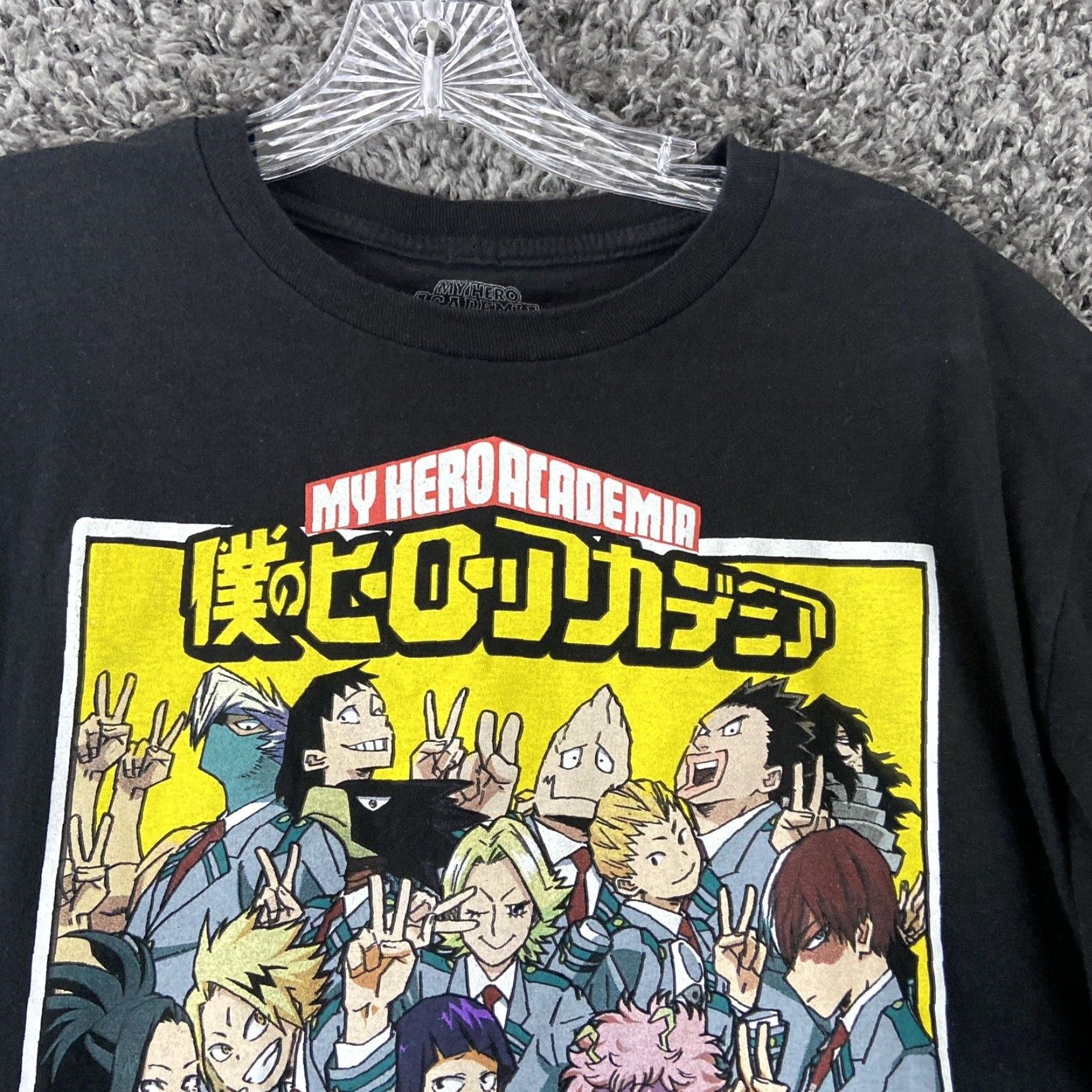 Vintage My Hero Academia Shirt Adult Large Black Short Sleeve Graphic Tee Size US 33 - 5 Thumbnail