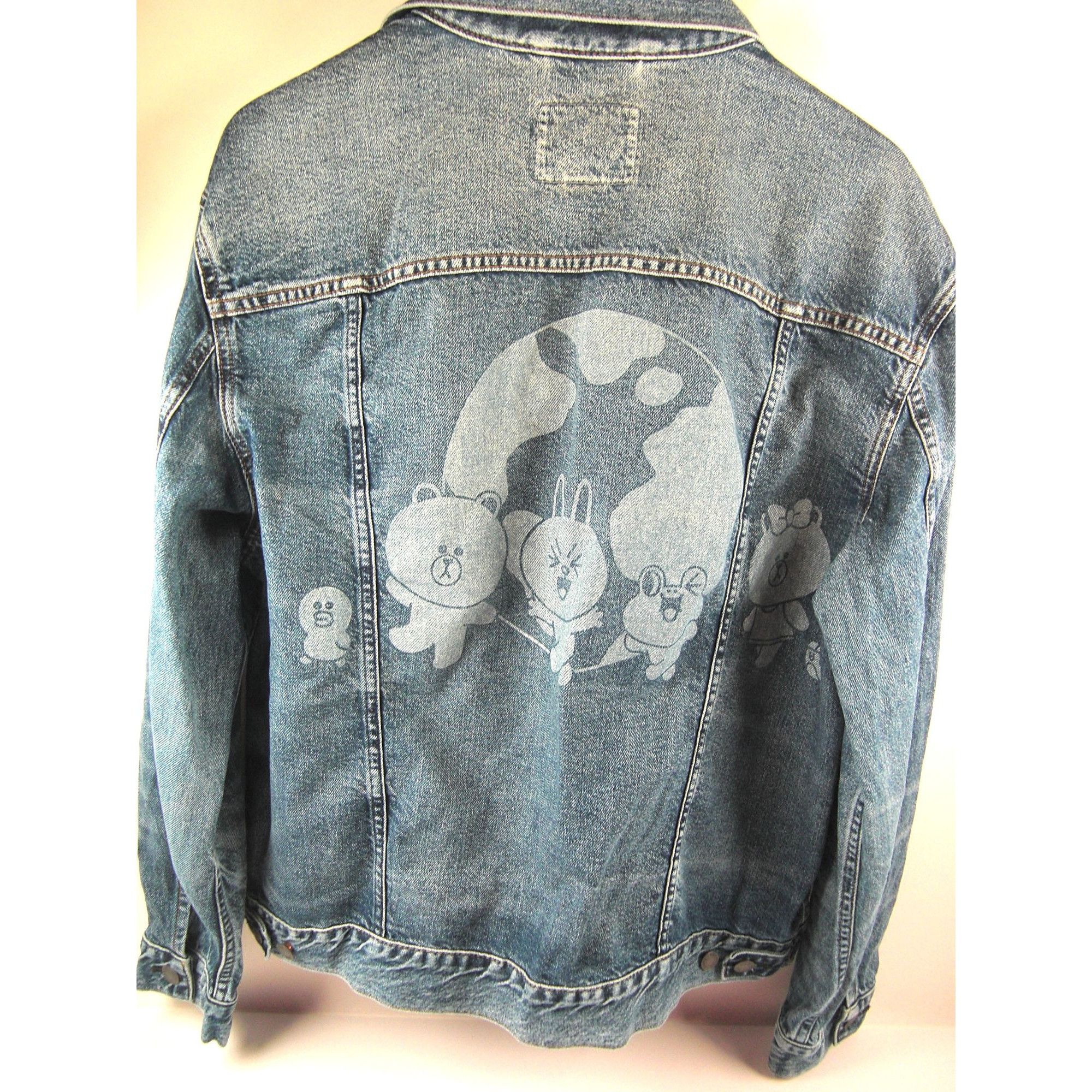 Other American Eagle Line Friends Size L Men's Denim Blue Trucker Size US L / EU 52-54 / 3 - 3 Thumbnail