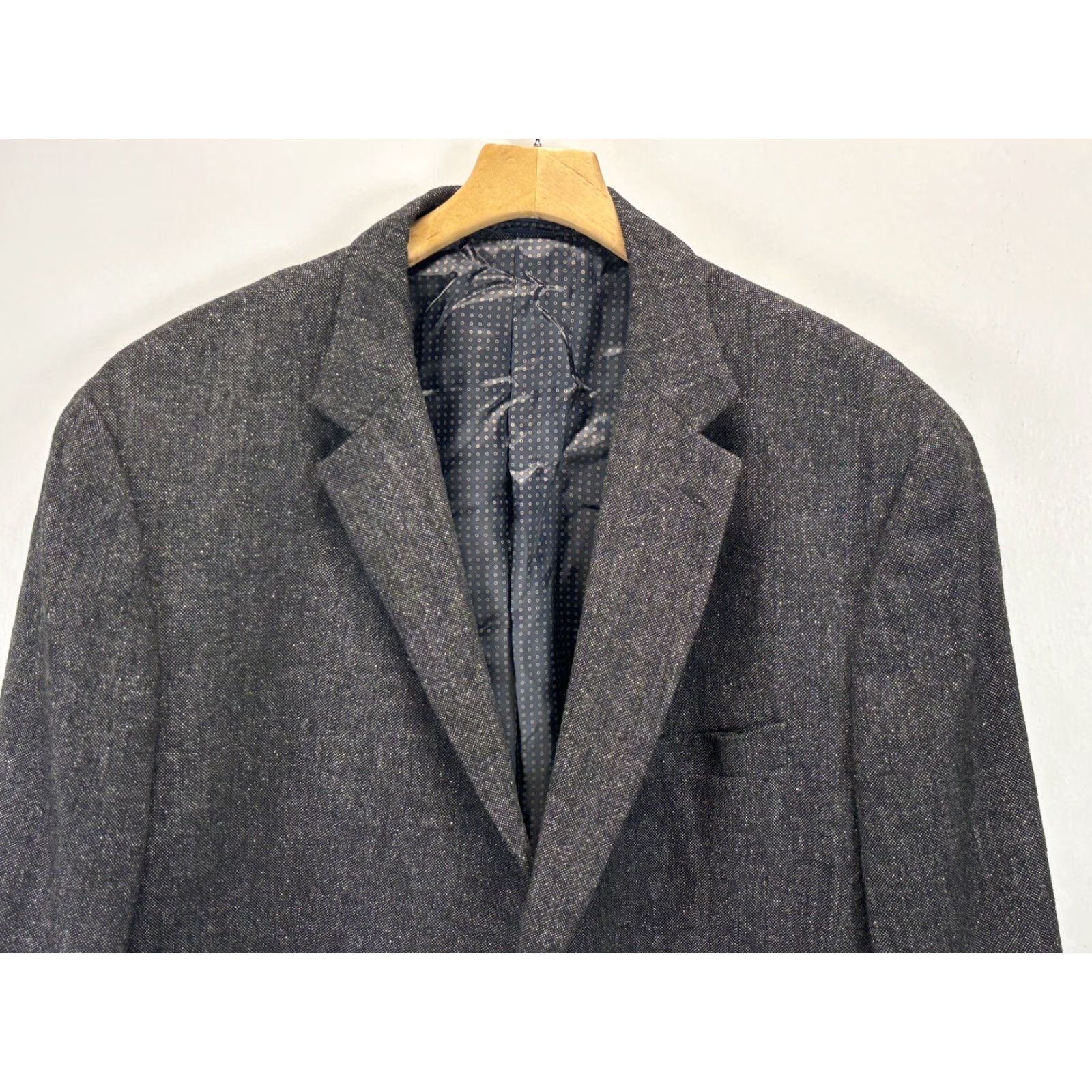 Ralph Lauren RALPH LAUREN Blazer Sport Coat Men’s 50R Black Wool Silk Blend Notch 2-Button Size 50R - 3 Thumbnail