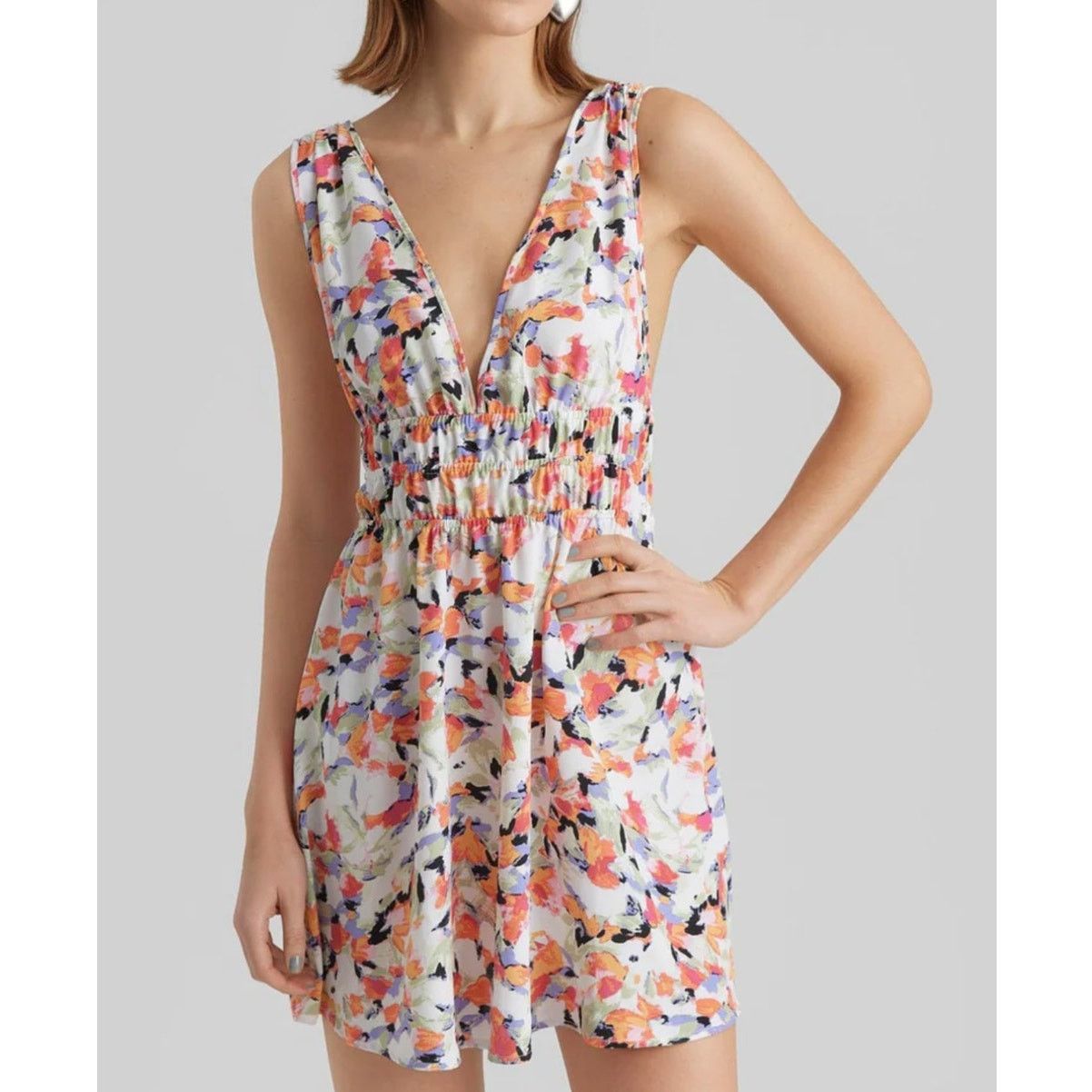 Other Vero Moda NWT S Sleeveless Floral Mini Dress Open Back NWT Size S / US 4 / IT 40 - 1 Thumbnail