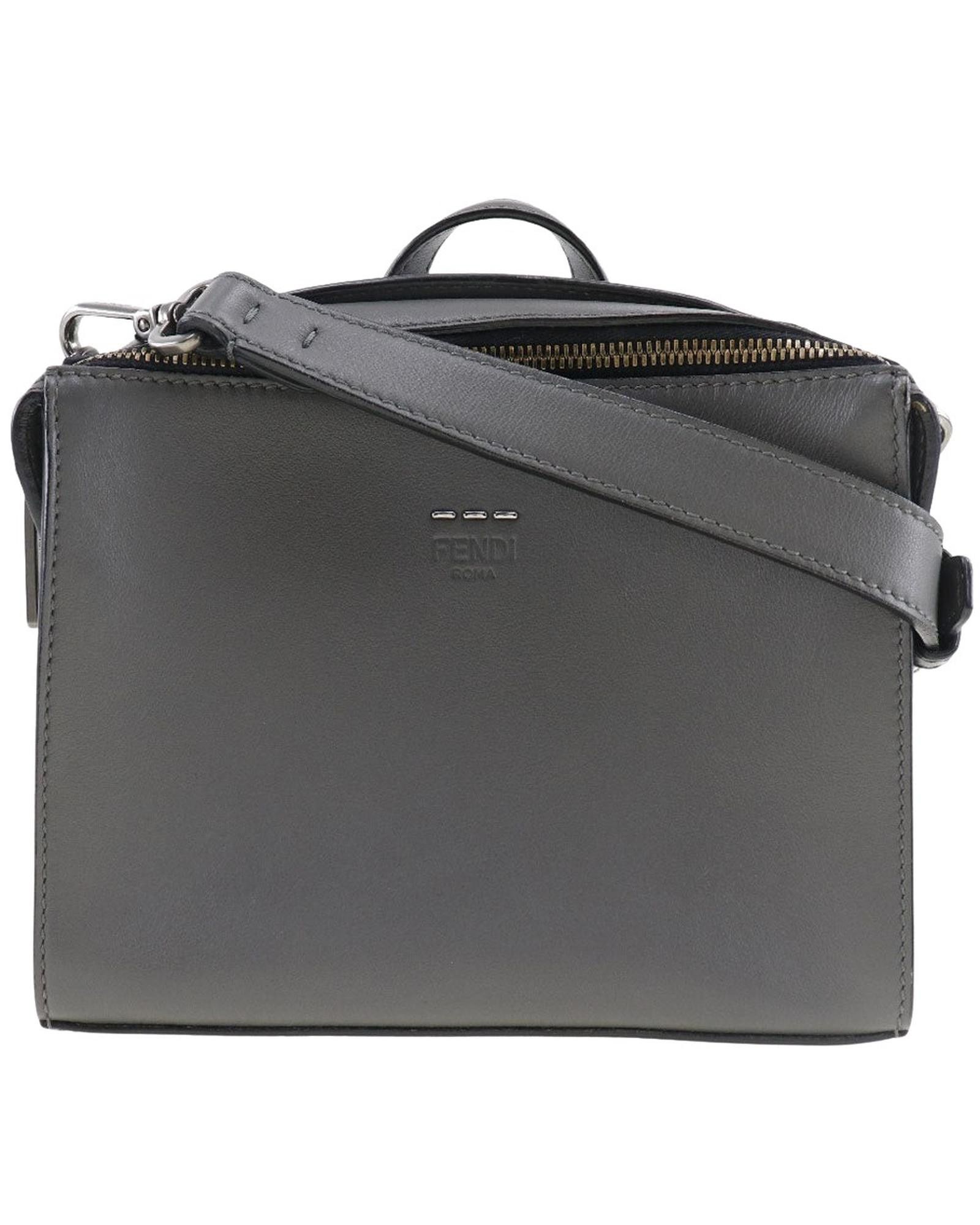image of Fendi Mini Messenger Bag in Grey, Women's