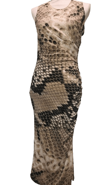 Roberto Cavalli Phyton silk printed Dress Size S / US 4 / IT 40 - 1 Thumbnail