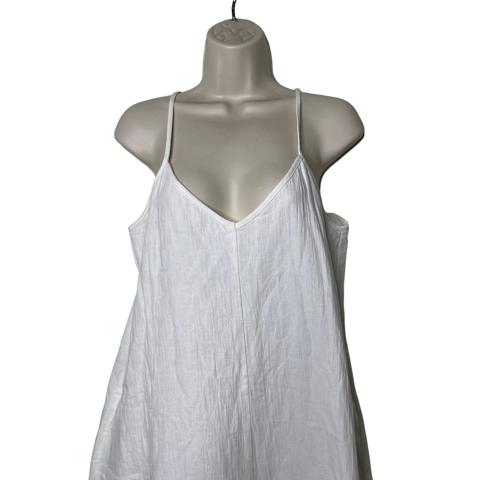 Mara Hoffman MARA HOFFMAN Carly Jumpsuit in white cotton linen blend sz S Size 26" / US 2 / IT 38 - 3 Thumbnail
