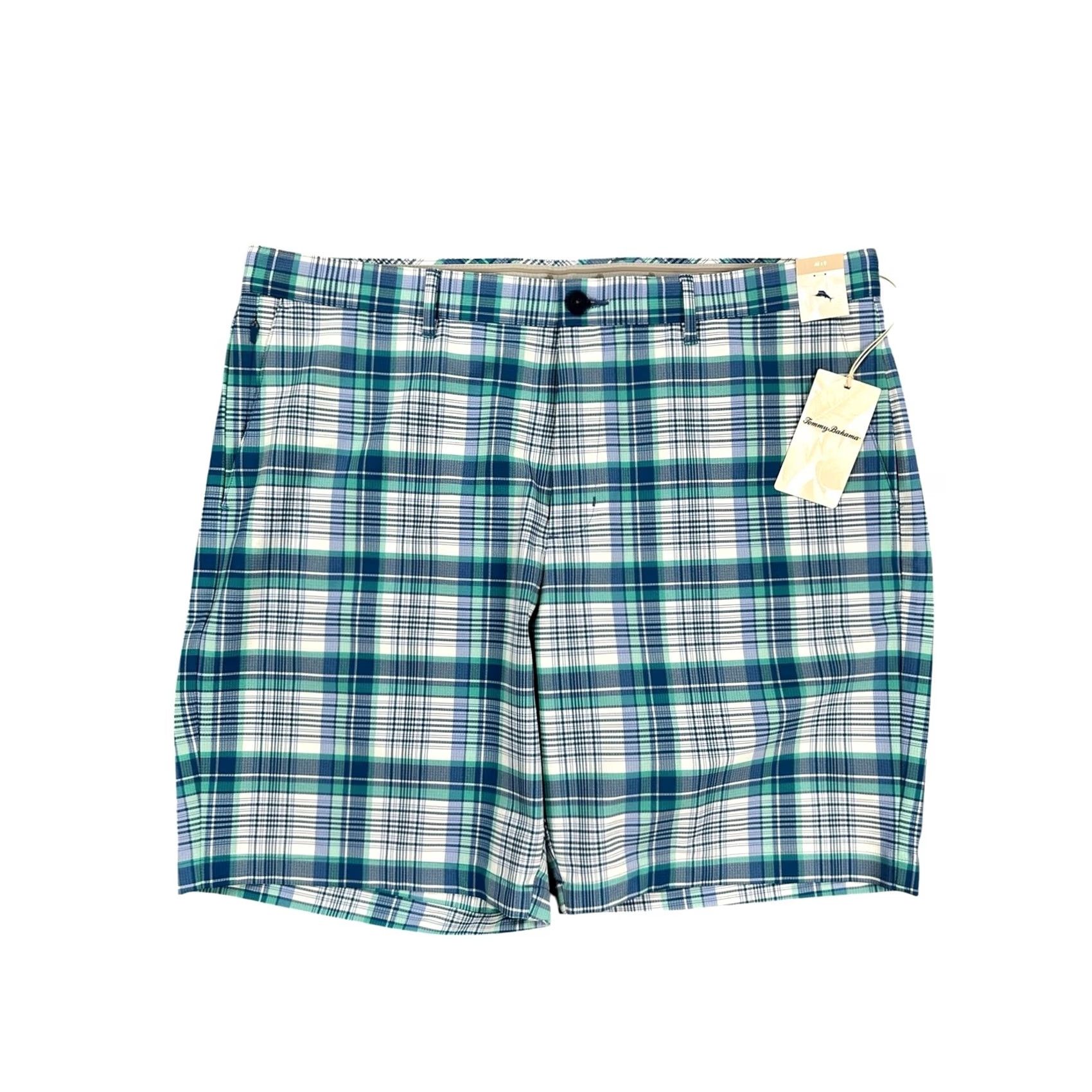 Tommy Bahama Tommy Bahama Chip Shot Clubhouse Plaid 9 Short 40x9 Men's Green XS? Not needed; provide final. Size US 40 / EU 56 - 2 Thumbnail