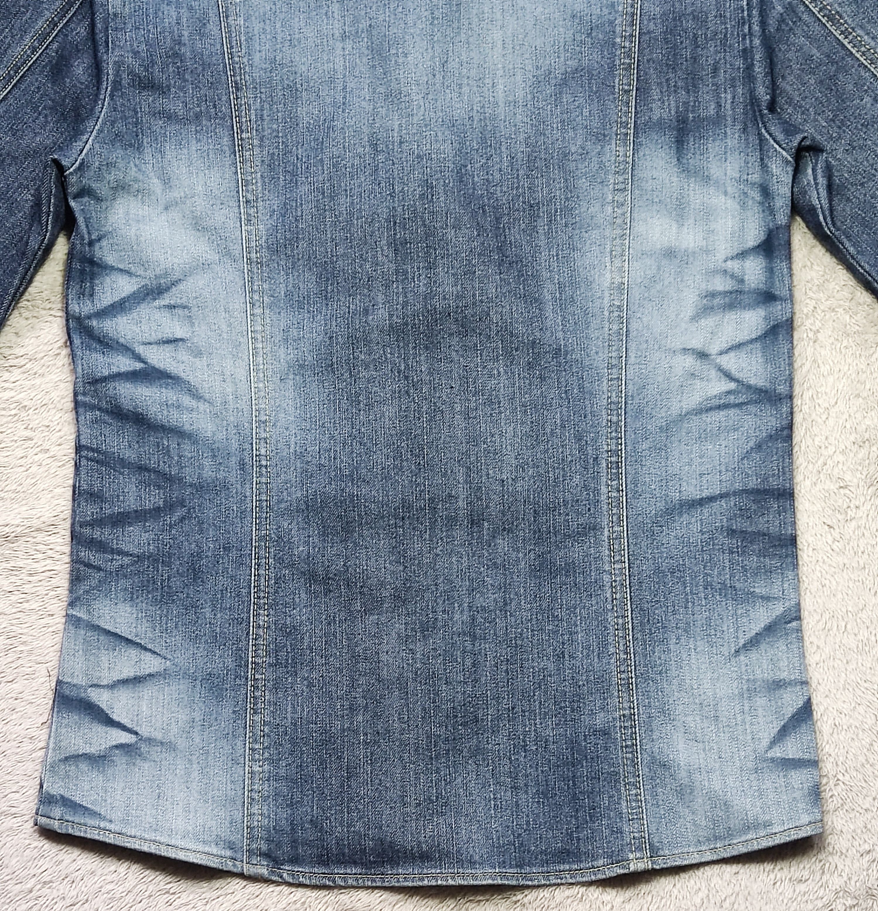 Tornado Mart Distressed Tornado Mart 3D Wrinkle Slim Denim Y2K Jacket Size M / US 6-8 / IT 42-44 - 10 Thumbnail