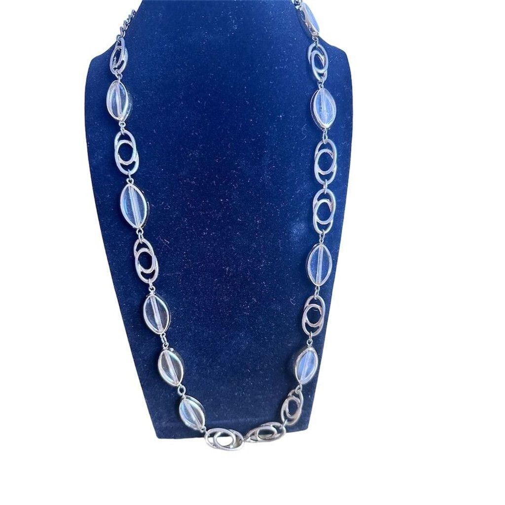 The Unbranded Brand Elegant Multi-Strand Clear Beaded Necklace 28” Size ONE SIZE - 1 Thumbnail