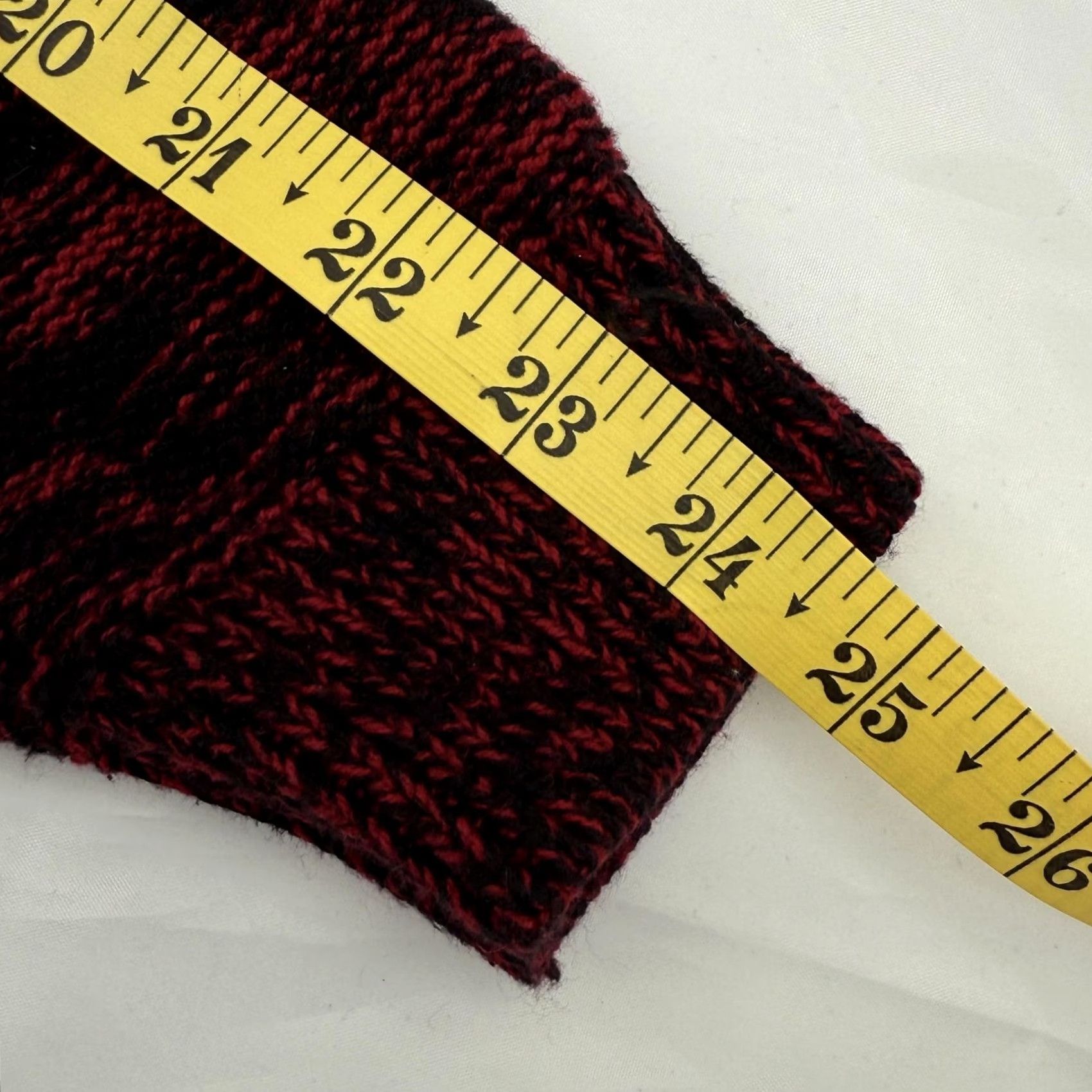 Vintage Karen Scott Sweater Womens Large Red Black Marled Cable Knit Pullover Knit Crew Neck Size L / US 10 / IT 46 - 6 Thumbnail