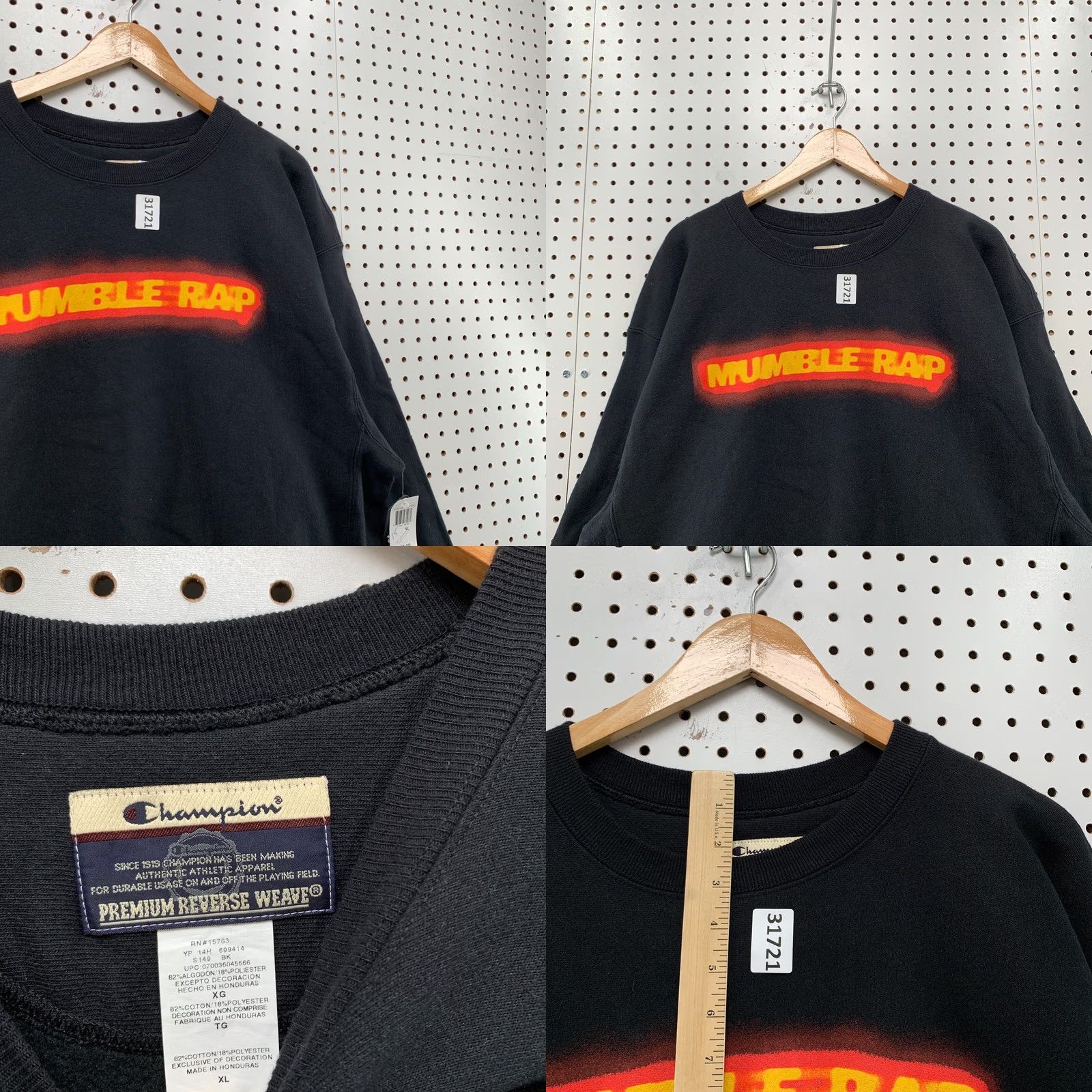 Champion VINTAGE Champion Reverse Weave Sweatshirt MUMBLE RAP Mens XL Universal NWT Size US XL / EU 56 / 4 - 9 Thumbnail