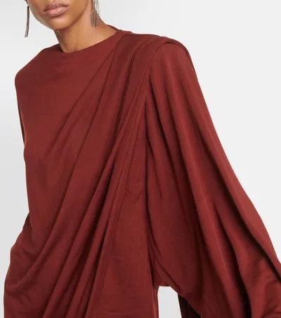 Saint Laurent Paris o1y0126 Mini Dress in Burgundy Size S / US 4 / IT 40 - 2 Thumbnail
