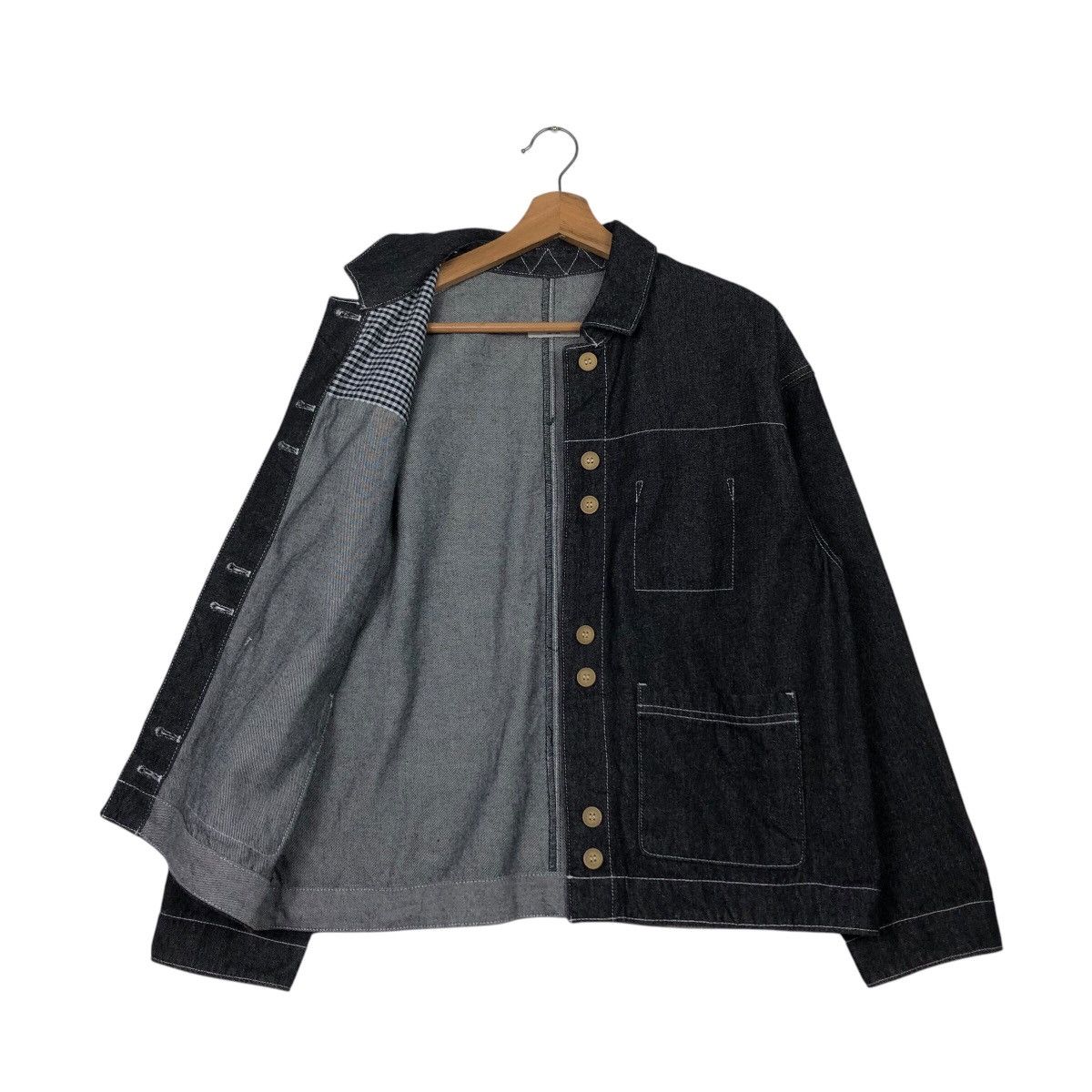 Japanese Brand 📌Vintage Denim Jacket Pou Dou Dou Trucker Issey Miyake Size US M / EU 48-50 / 2 - 12 Thumbnail