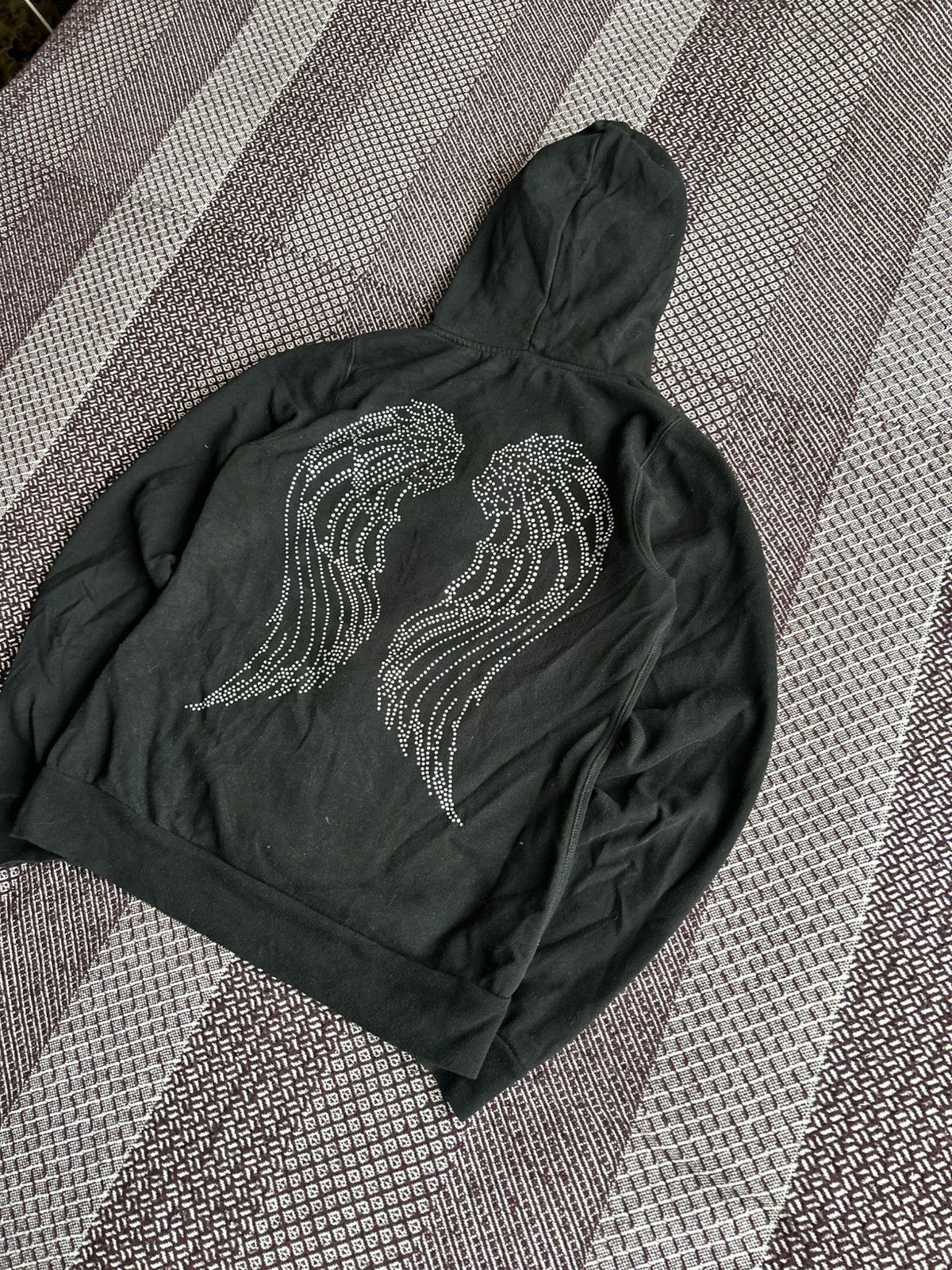 Japanese Brand Vintage Fishbone Y2K Zip Hoodie Big Overprint Streetwear Size S / US 4 / IT 40 - 2 Thumbnail