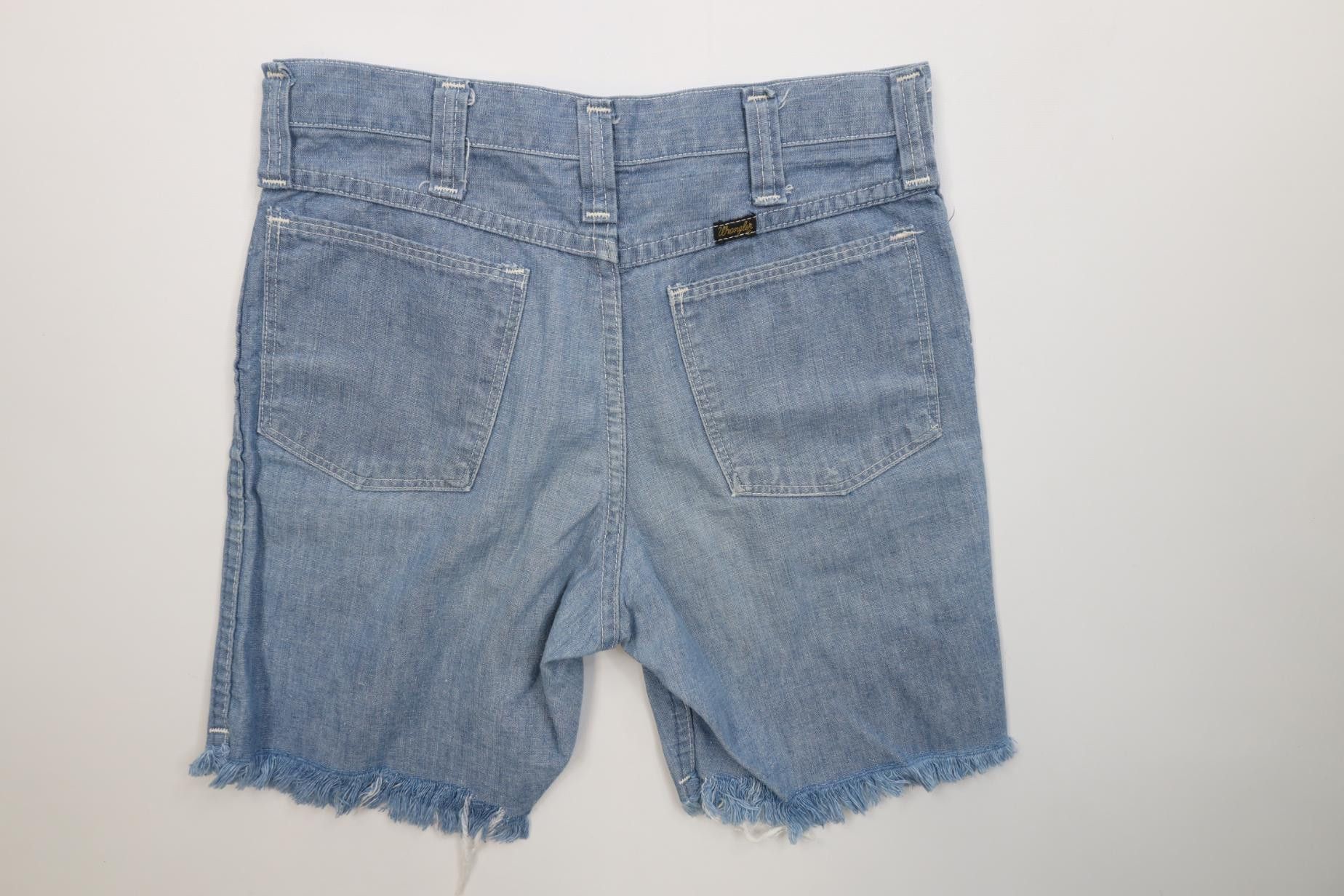 Wrangler Vintage 70s Wrangler Above Knee Chambray Denim Shorts USA Size US 30 / EU 46 - 9 Thumbnail